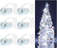 Vista 11 de TingMiao - Juego de luces de hadas multicolores con cadena, luces de hada a pilas, luces de luciérnaga LED, luces de cadena con estrellas, 2.2 m, 20