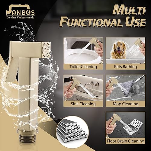 Miniatura 2 de Accesorio de bidé para inodoro, bidé con agua tibia de bidé frío y caliente para inodoro con accesorio de bidé, válvula de acero inoxidable, bidé de