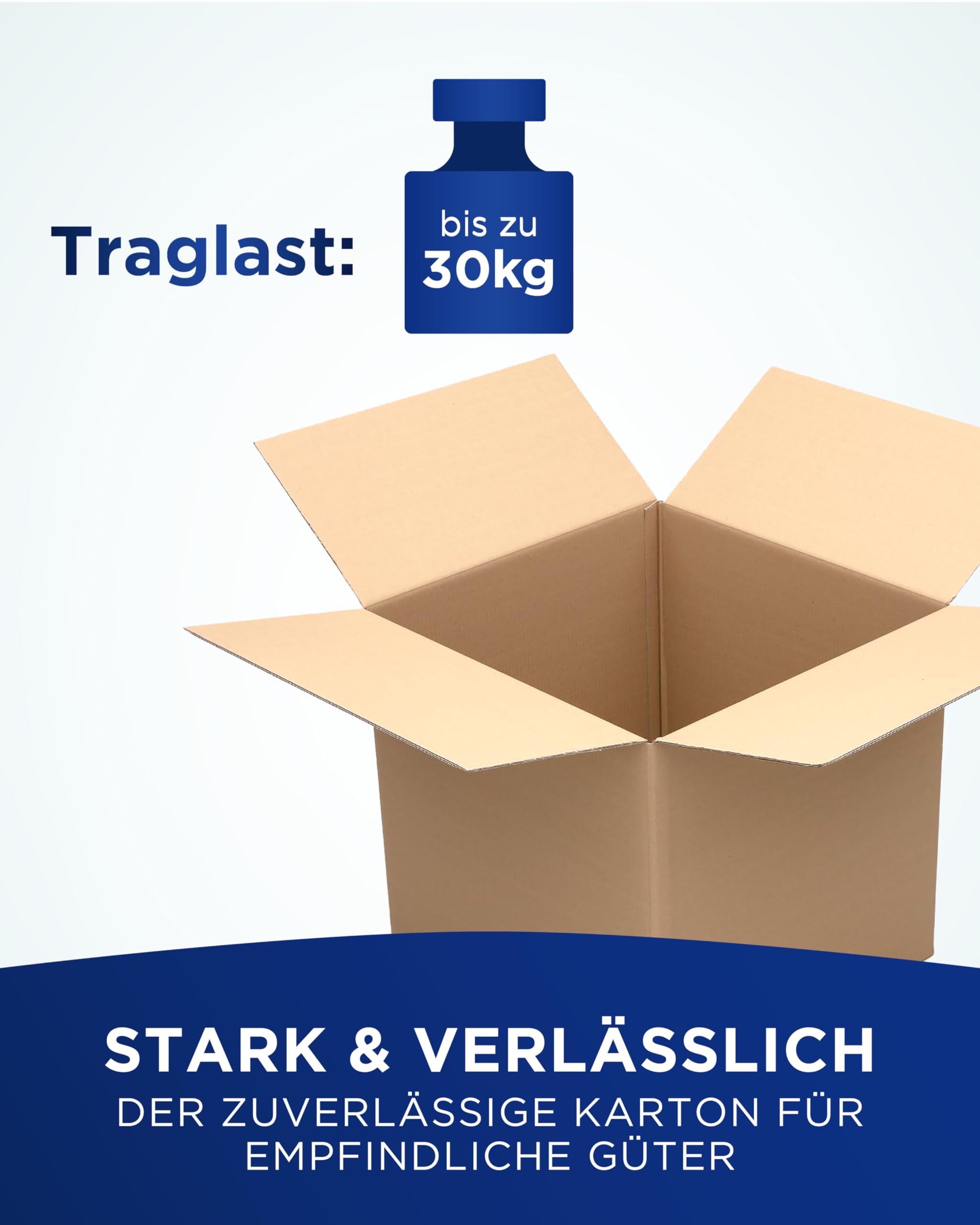 KK Verpackungen Versandkartons 600 x 600 x 600 mm Braun 2-wellig (Innenmaß 586 x 583 x 574 mm) | 10 Stück, Faltkartons Kartons für Versand als DHL Paket Hermes Paketklasse L DPD GLS Paketklasse XL