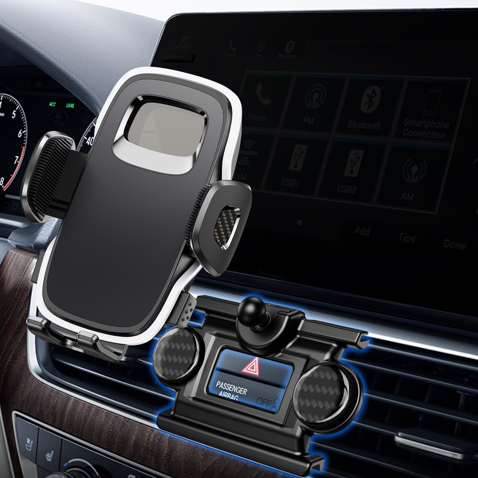 ELOHEI Phone Mount for Honda Accord with Custom Base, Custom Fit Car Phone Holder for Accord 2019 2020 2021 2022 Car Accessories