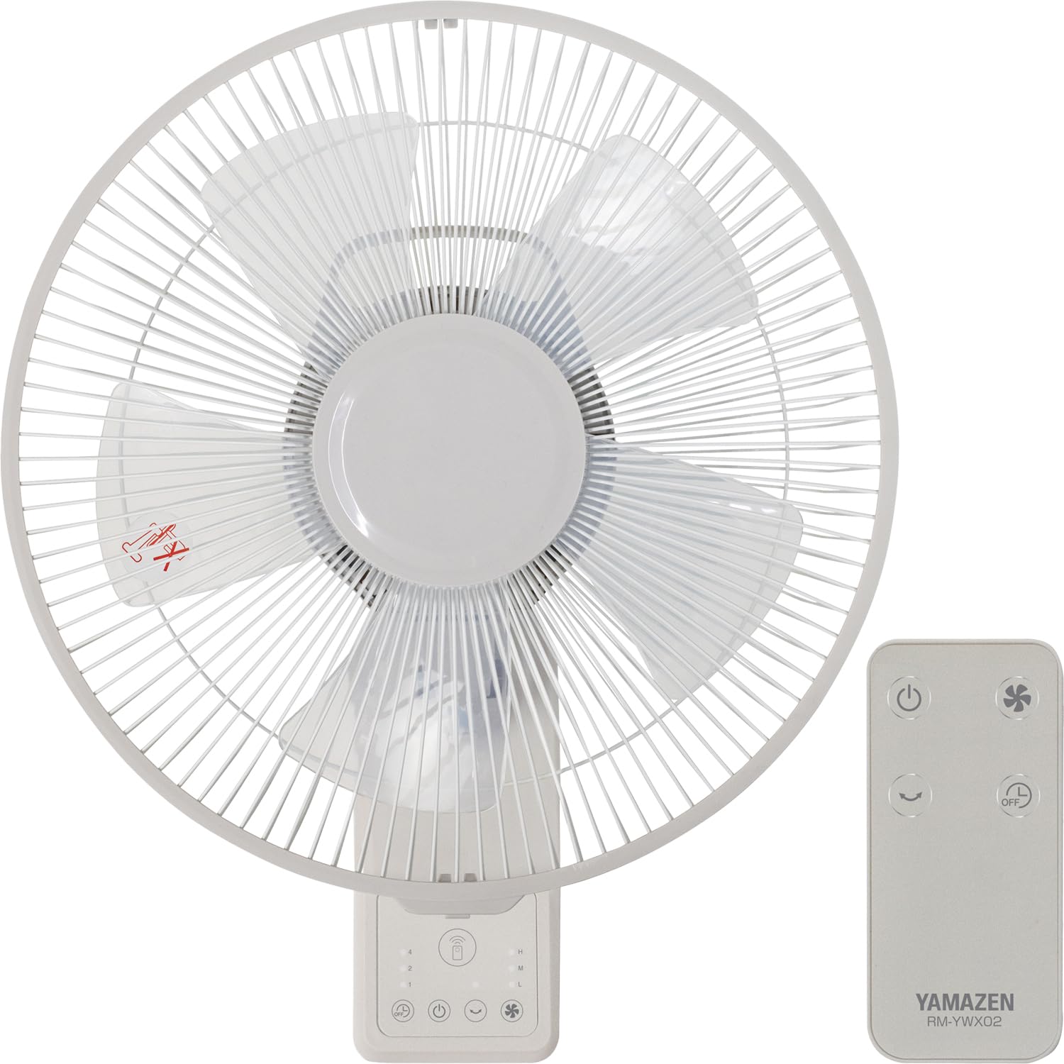 Amazon | [山善] 壁掛け扇風機 DCモーター 静音 左右自動首振り 風量3