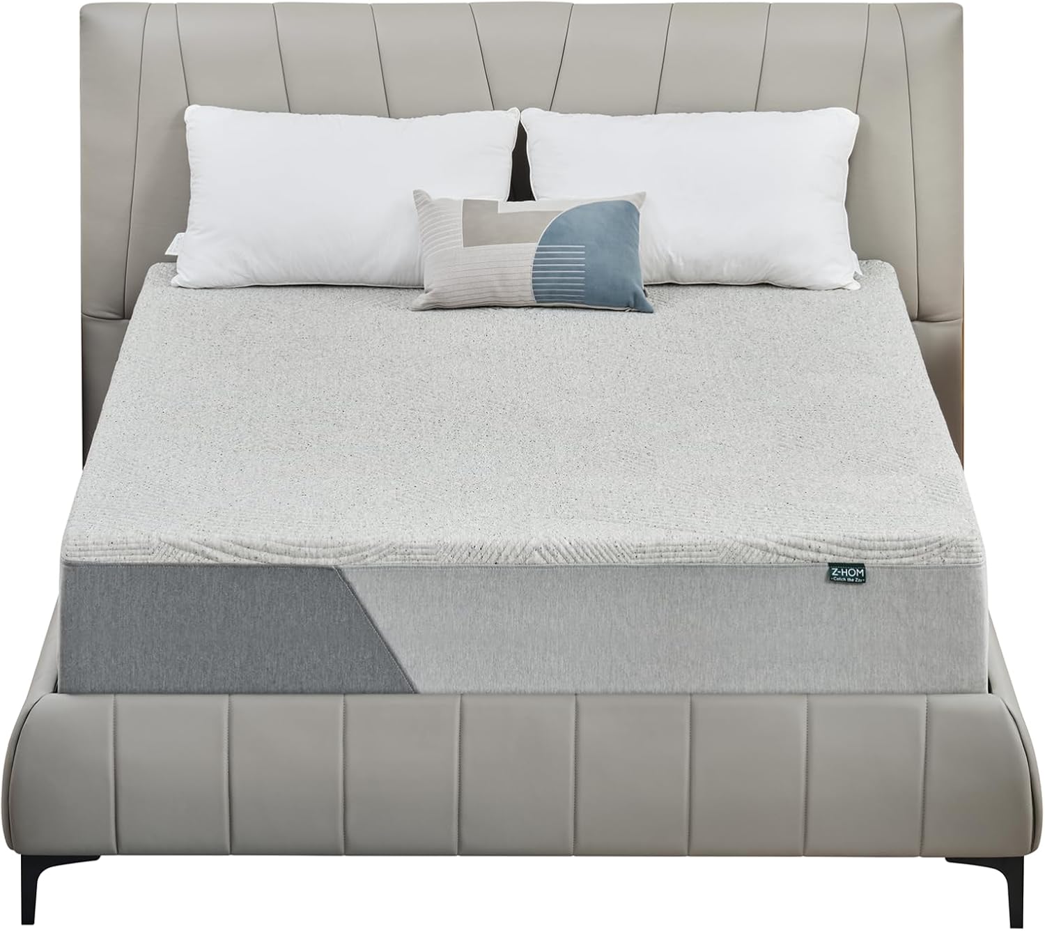 Z-hom Gel Memory Foam Mattress Twin Mattress,10 Inch Upgrade Hybrid Mattress,Pocket Spring Hybrid Mattress in a Box for Strong Edge Support & Pressure Relief, Non-Fiberglass Mattress