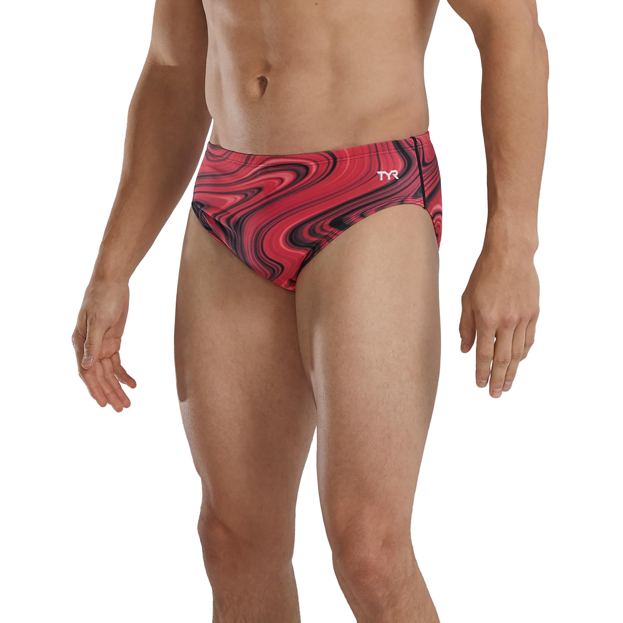 TYR Men's Durafast Elite Racer Brief Swimsuit Swim Briefs