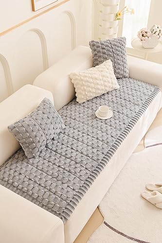 Miniatura 3 de Funda de sofá para perros, fundas de sofá mullidas para mascotas, jacquard geométrico, coral, apta para mascotas, lavable, antideslizante, protector