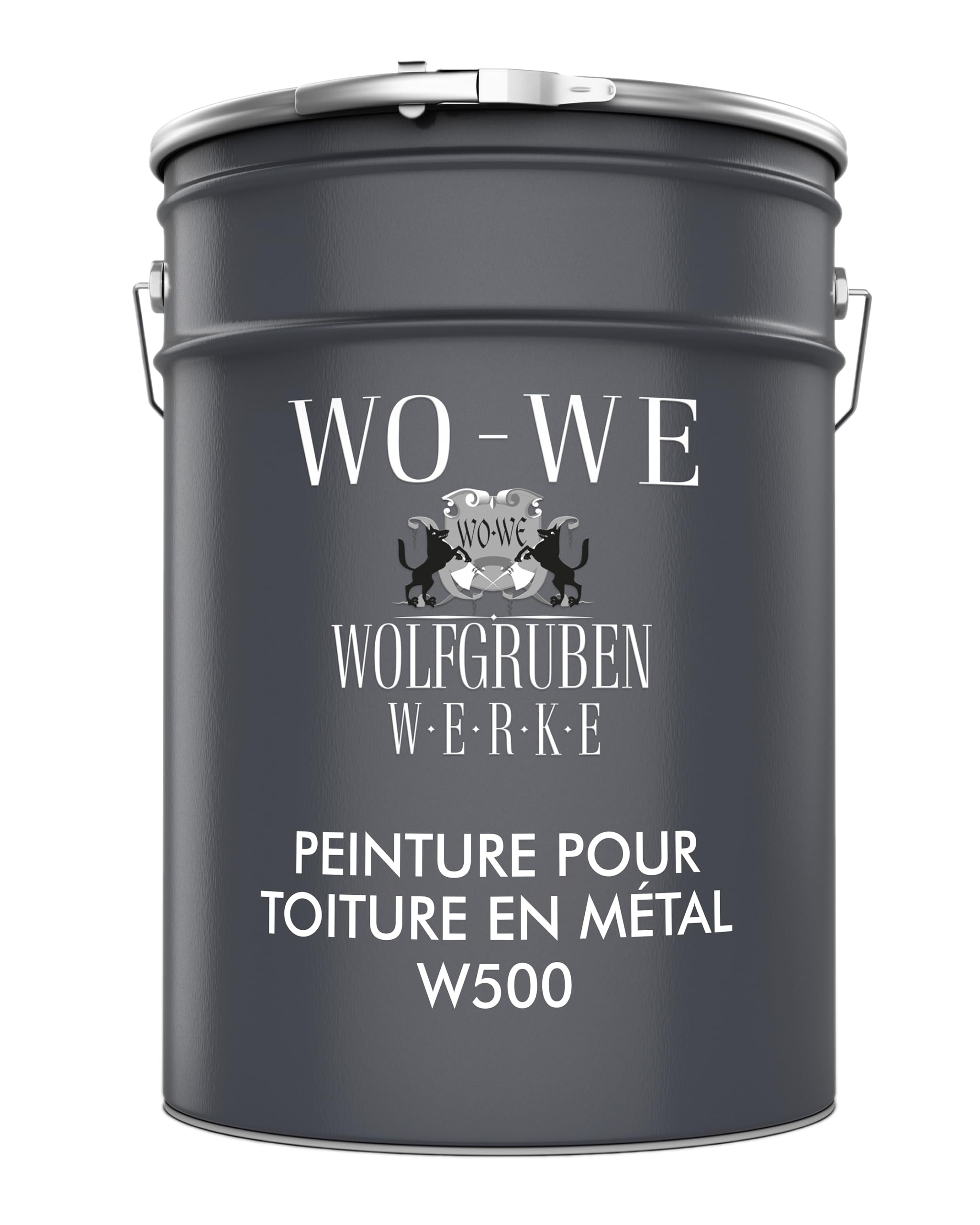 WO-WE Peinture toiture 3en1 revêtement de protection de toit en métal W500 Rouge - 5L