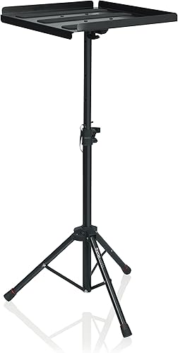 Gator Frameworks Soporte de engranajes multimedia ajustable con soportes de montaje Vesa de 100 x 100 Ideal para portátiles Altura