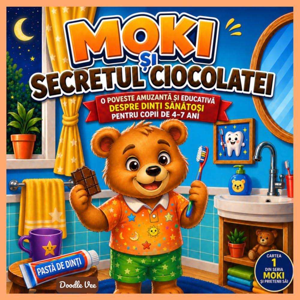 MOKI ȘI SECRETUL CIOCOLATEI: O poveste amuzantă și educativă despre dinți sănătoși pentru copii de 4-7 ani (Moki și prietenii săi)