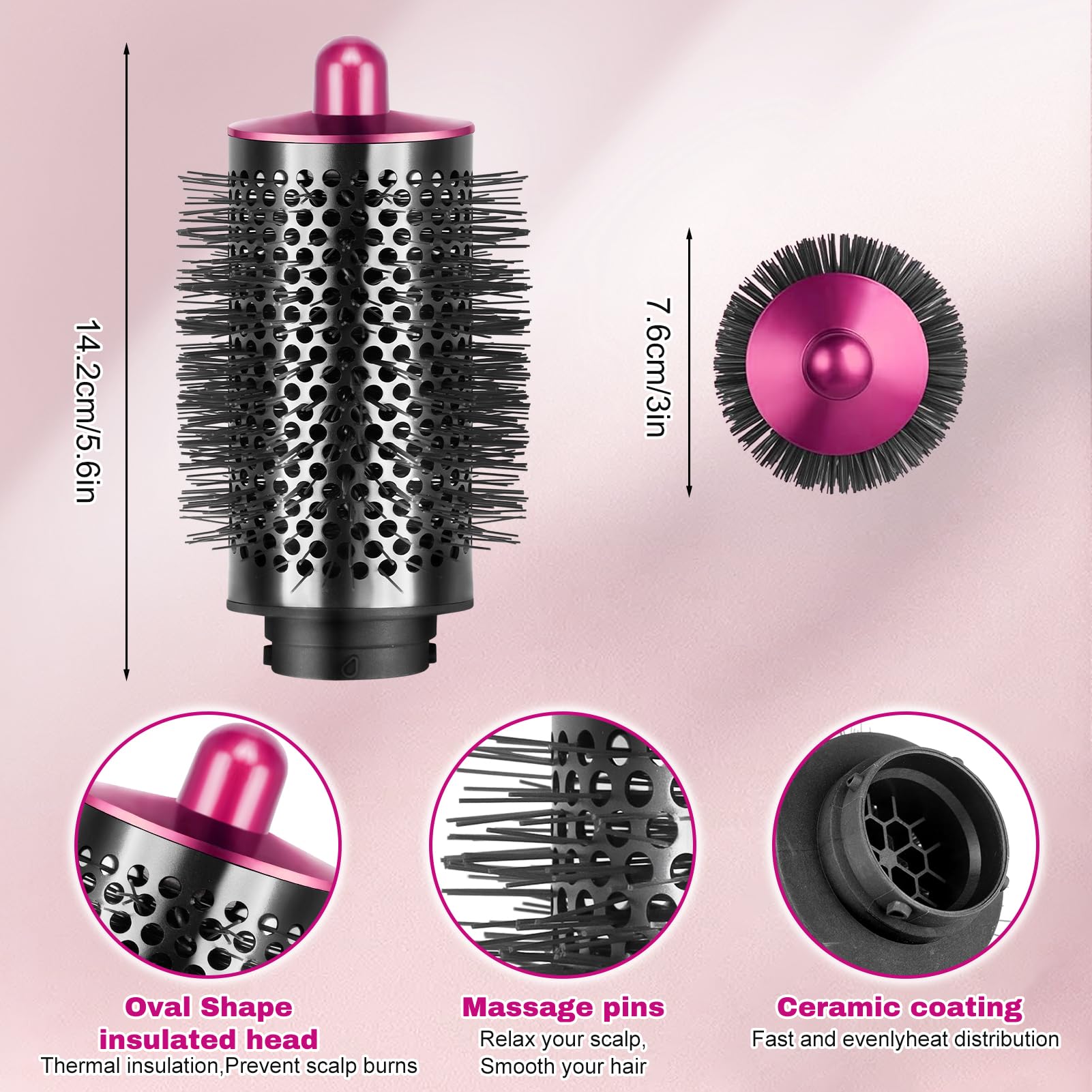 Dyson アタッチメント　ボリュームヘアブラシ Amazon.com : Large Round Volumizing Brush and Wide-Tooth Comb Pre