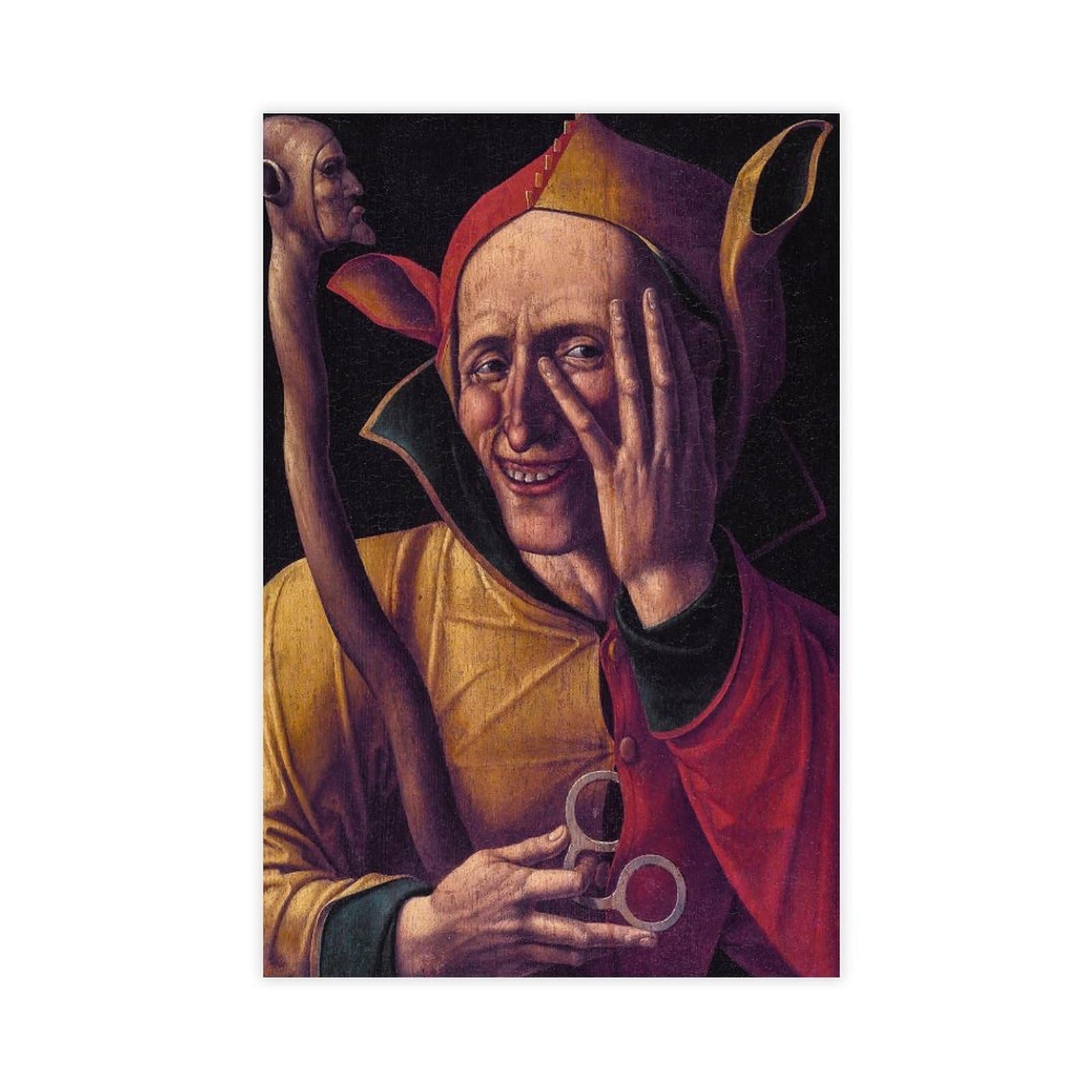 Bncedjk The Laughing Fool Canvas Poster Wall Art Print Picture Paintings 08X12inch(20X30cm)