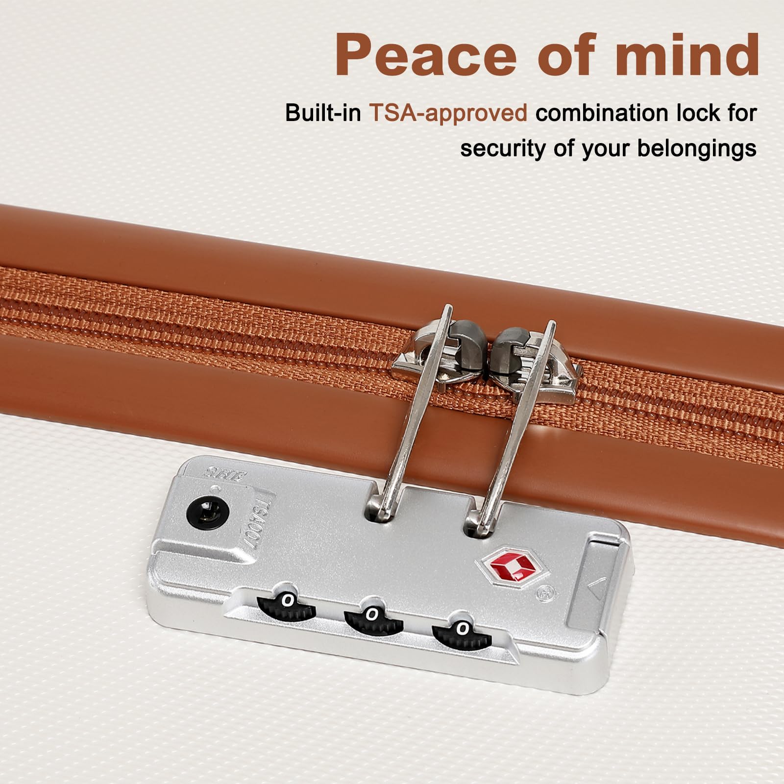 Kono Valigia Media da 67cm Trolley Bagaglio Rigida e Leggero Valigie con TSA Lucchetto e 4 Ruote Girevoli (Bianco)