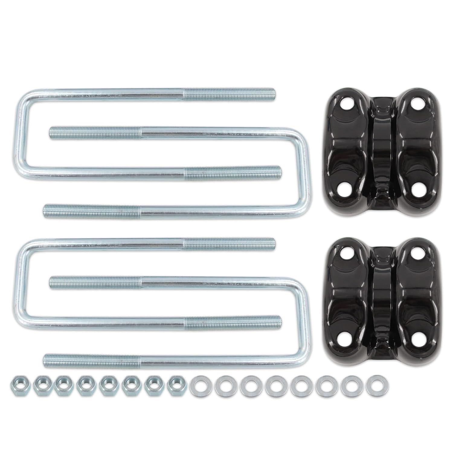 2.5"×8.75" Rear Axle U-Bolt Repair Kit with Plates, Fits Chevy/GMC/Cadillac (1988-2000), OE Replace 15592585 & 15592586