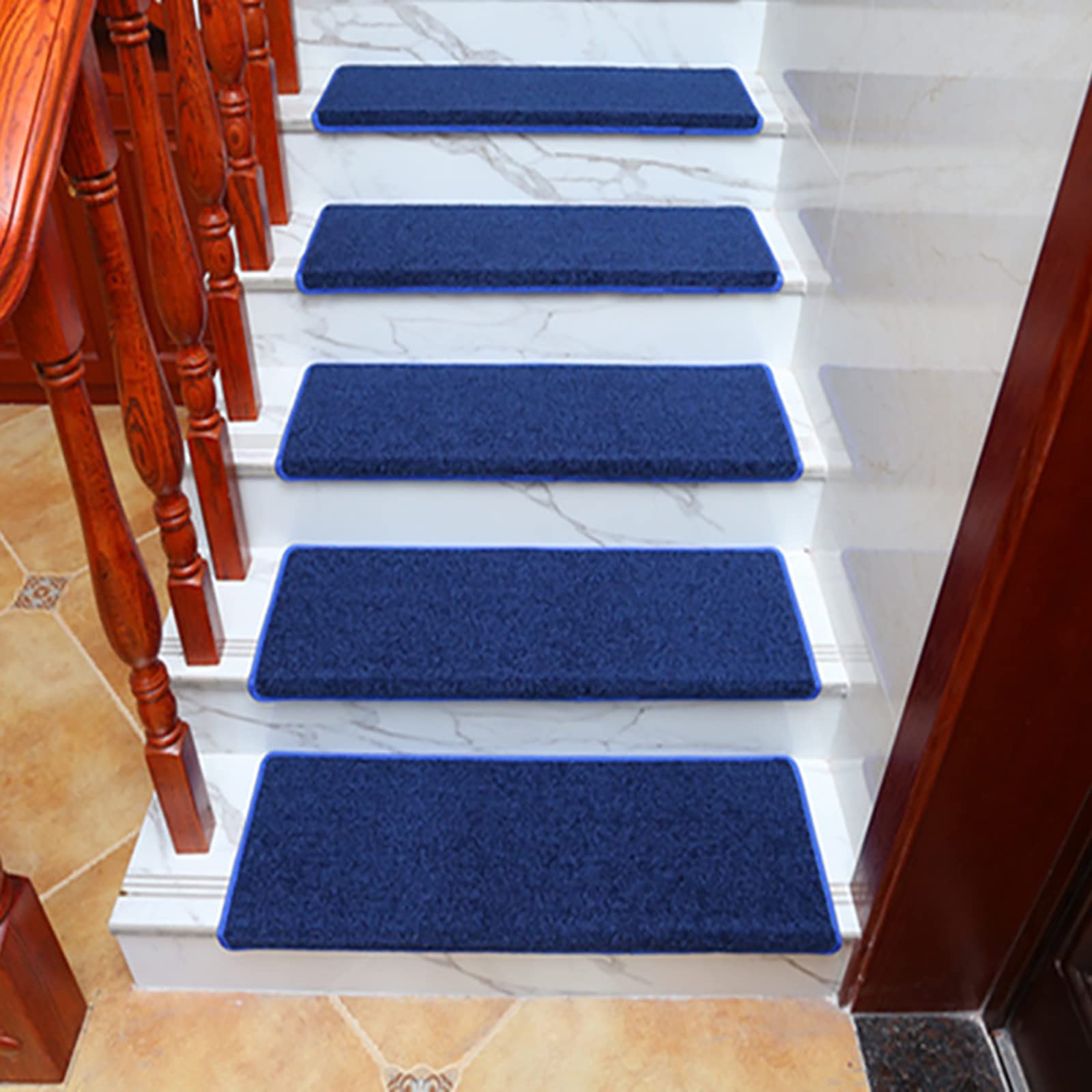 Alfombra de escalera antideslizante lavable y reutilizable para peldaños de madera 15 pack