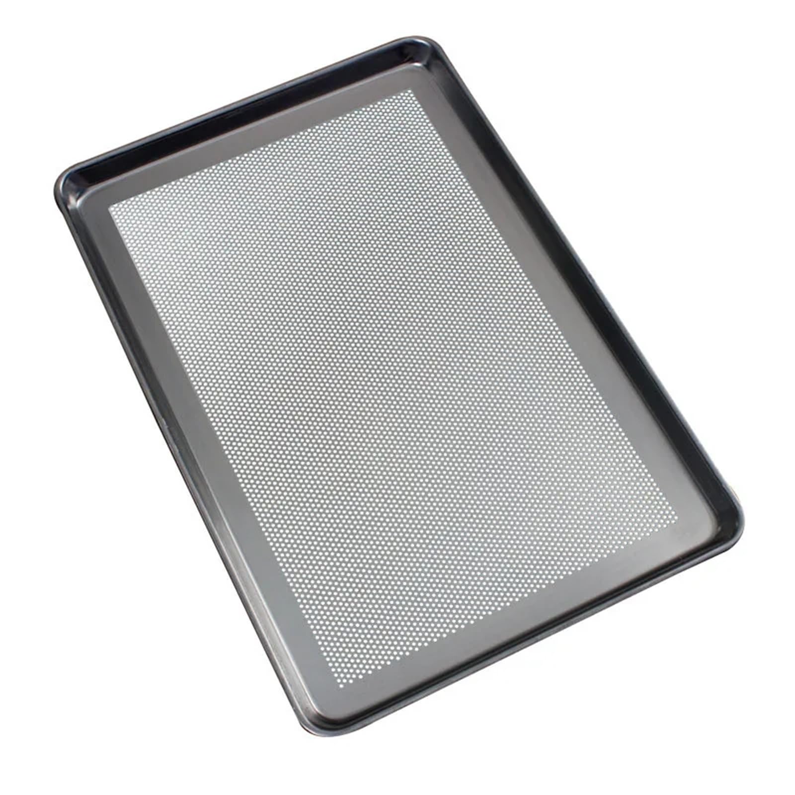 Bandeja for hornear antiadherente de aluminio perforada | Tamaño de 60 × 40 cm, fácil de limpiar for hornear y asar alimentos.(Black)