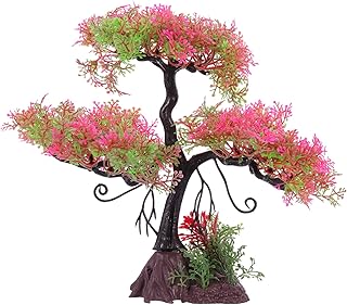 POPETPOP Decoração Roxa Planta de planta de planta simulada Decoração artificial de planta de peixe Planta Prop Plantas Artificiais De Aquário