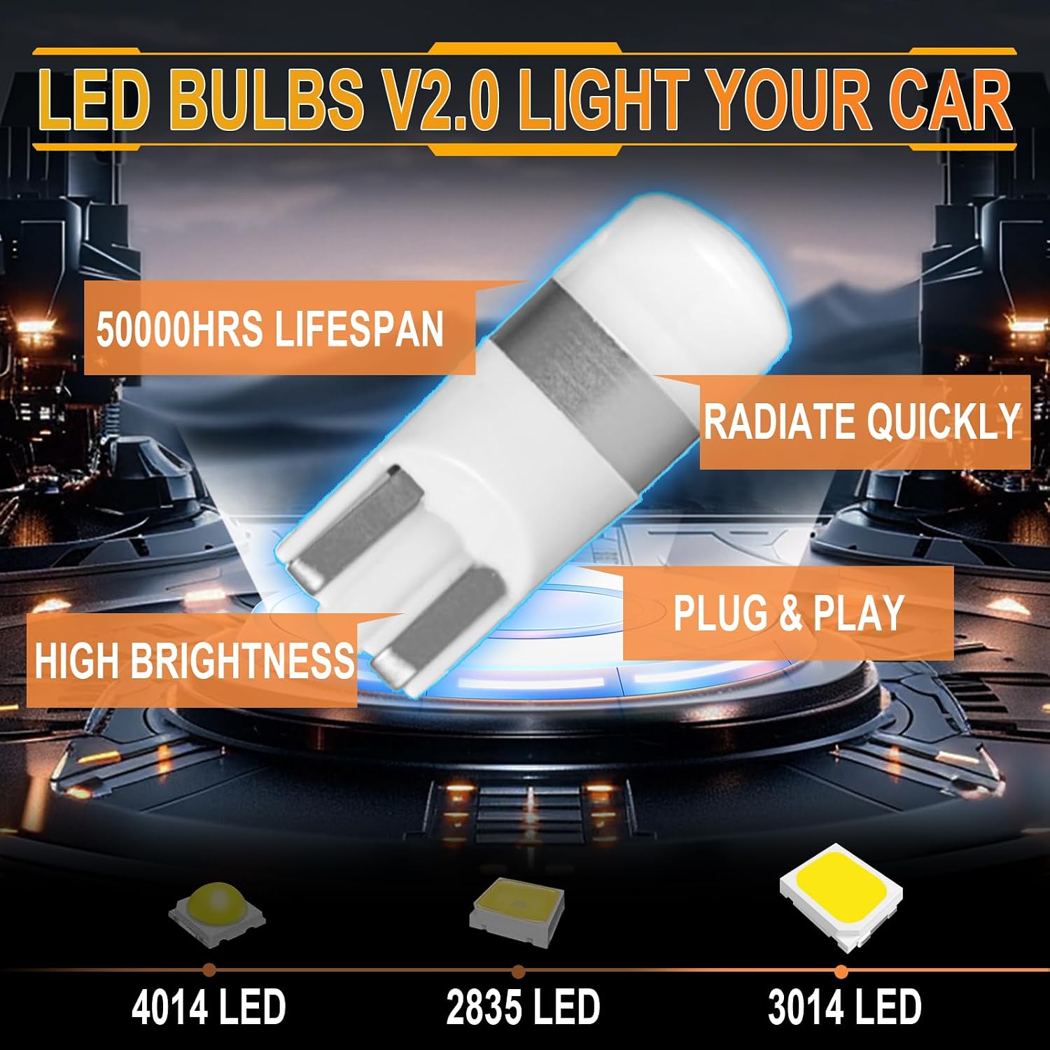 LED License Plate Light Compatible with Ni-ssan Navara D40 Frontier 2005 2006 2007, Full LED Tag Lamp Housing Assembly OEM Tag Light Lamps Replacement 6000K White, Pack of 2