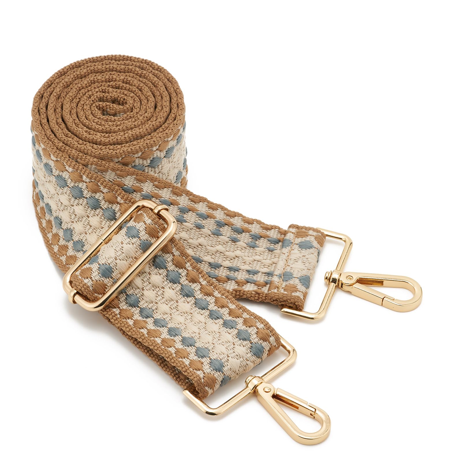 Wide Shoulder Strap Adjustable Replacement Belt Guitar Style Crossbody Bag Handbag Strap Multicolor Canvas Straps(Wide:2in)(Color32)