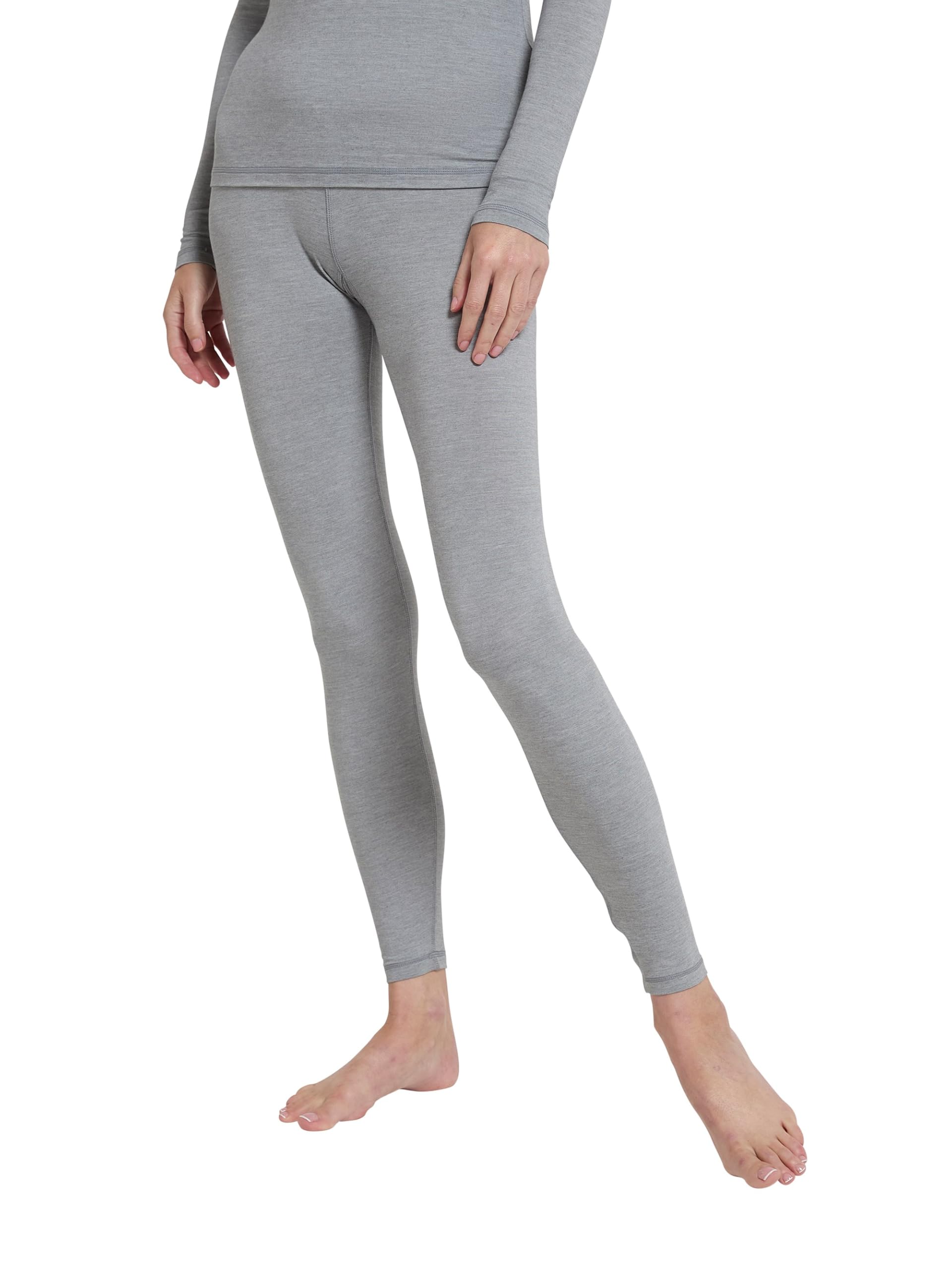 Mountain Warehouse Women's Light Grey Keep The Heat Baselayer Pants - Isotherm, Quick Dry & Moisture Wicking Leggings - Spring Summer, Outdoors, Travelling & Hiking 12