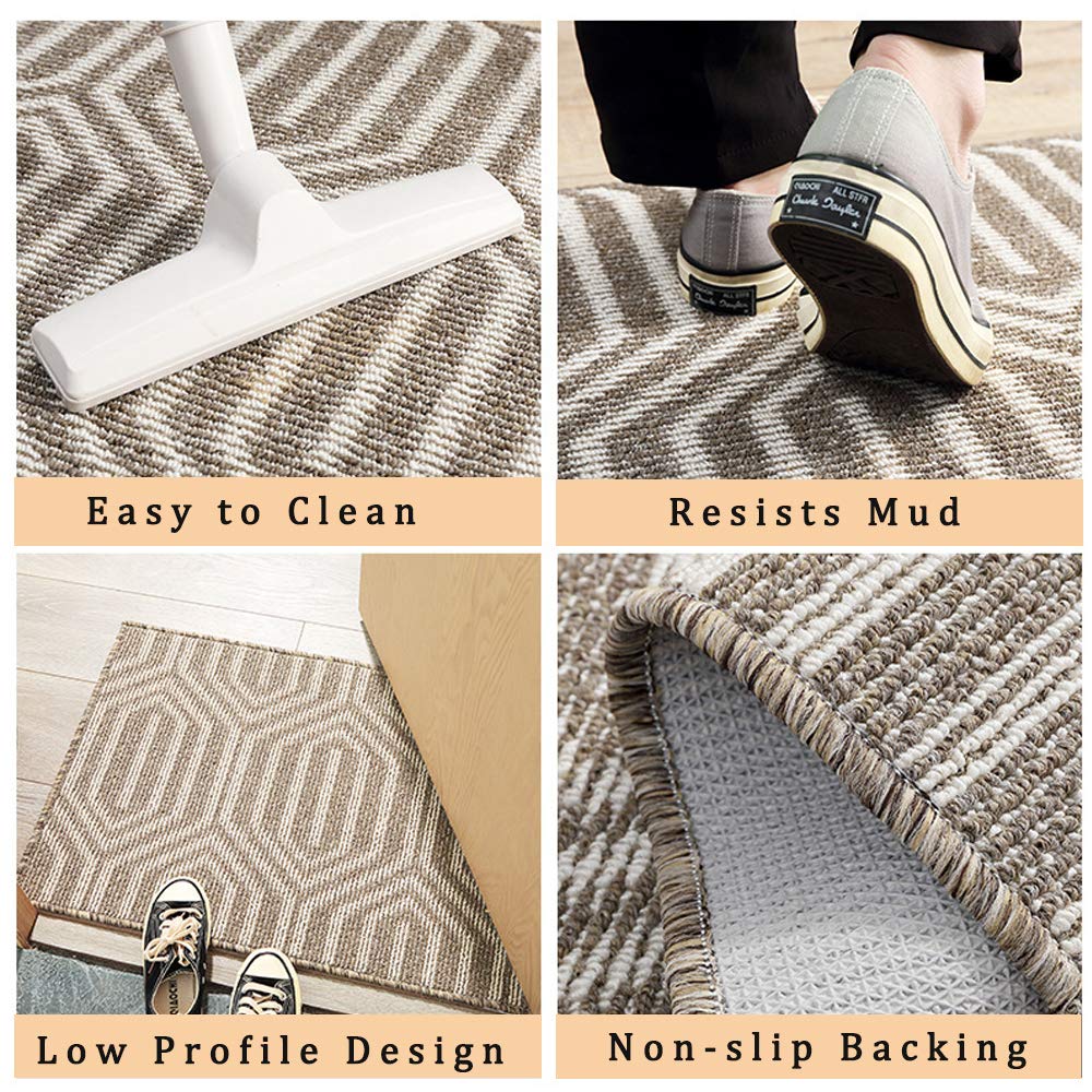 CHICHIC Tapete de bienvenida para interiores de 20 x 31.5 pulgadas, tapete de bienvenida para puerta delantera y trasera para interiores para entrada del hogar, alfombras de entrada, alfombras