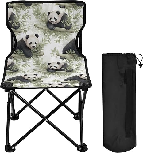 Al aire libre plegable lindo panda animal bambú camping sillas para adultos silla de camping portátil silla de césped ligero 202a5019