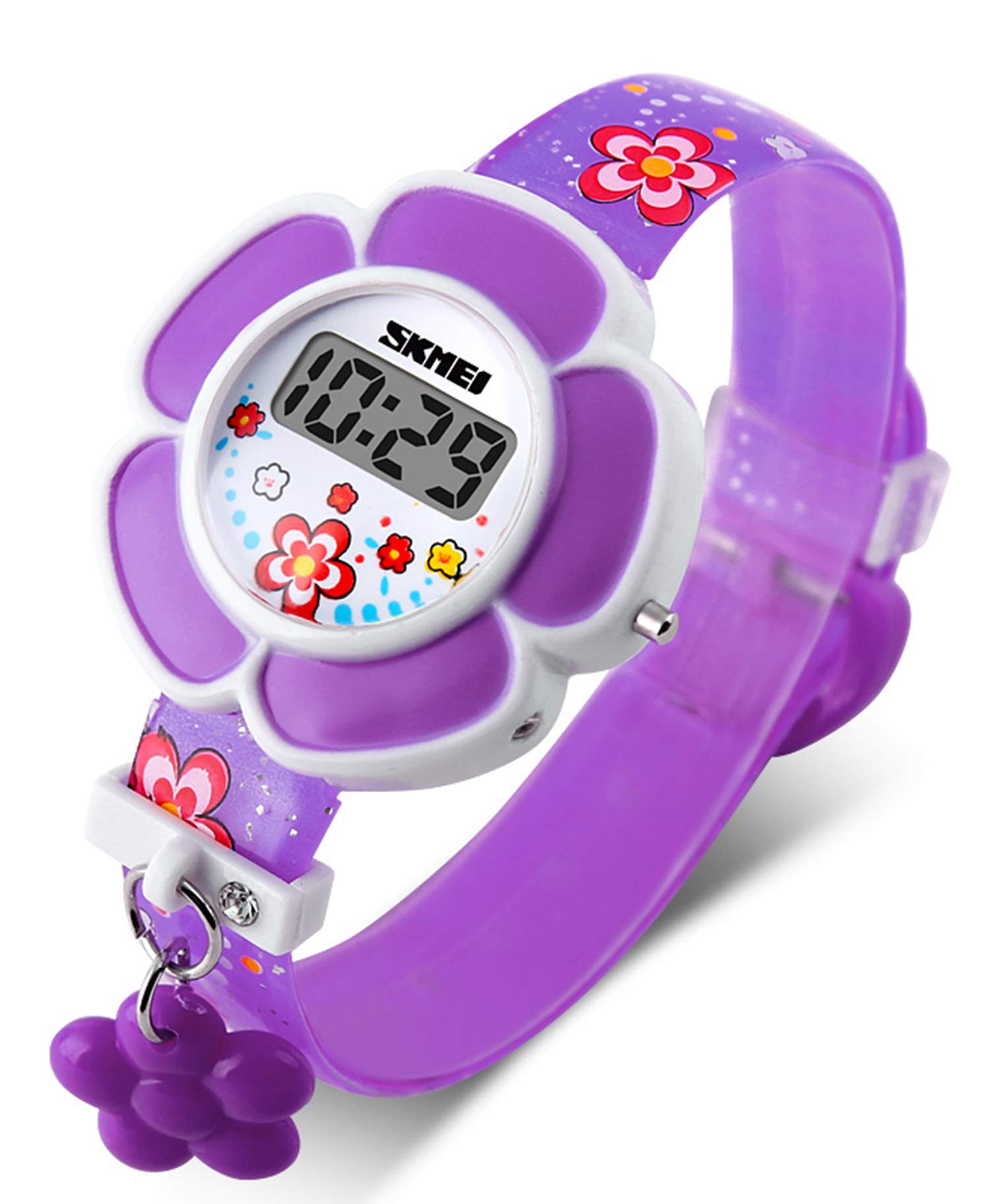 SNEKids Watch Girl Flower Shape Watch Novelty Cartoon Digital Watch 1144