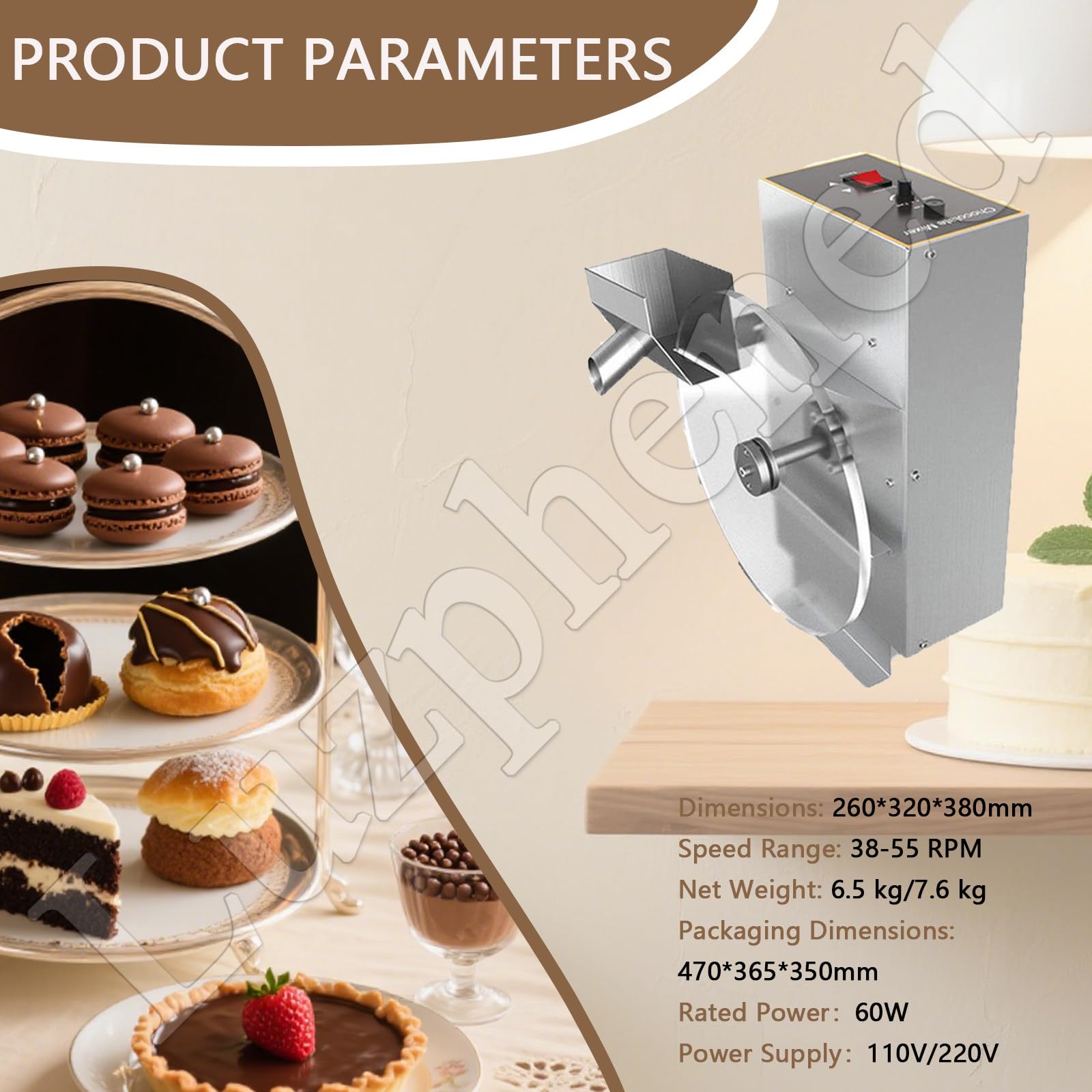 Machine à fondre le chocolat électrique avec contrôle de température pour fondre et mélanger