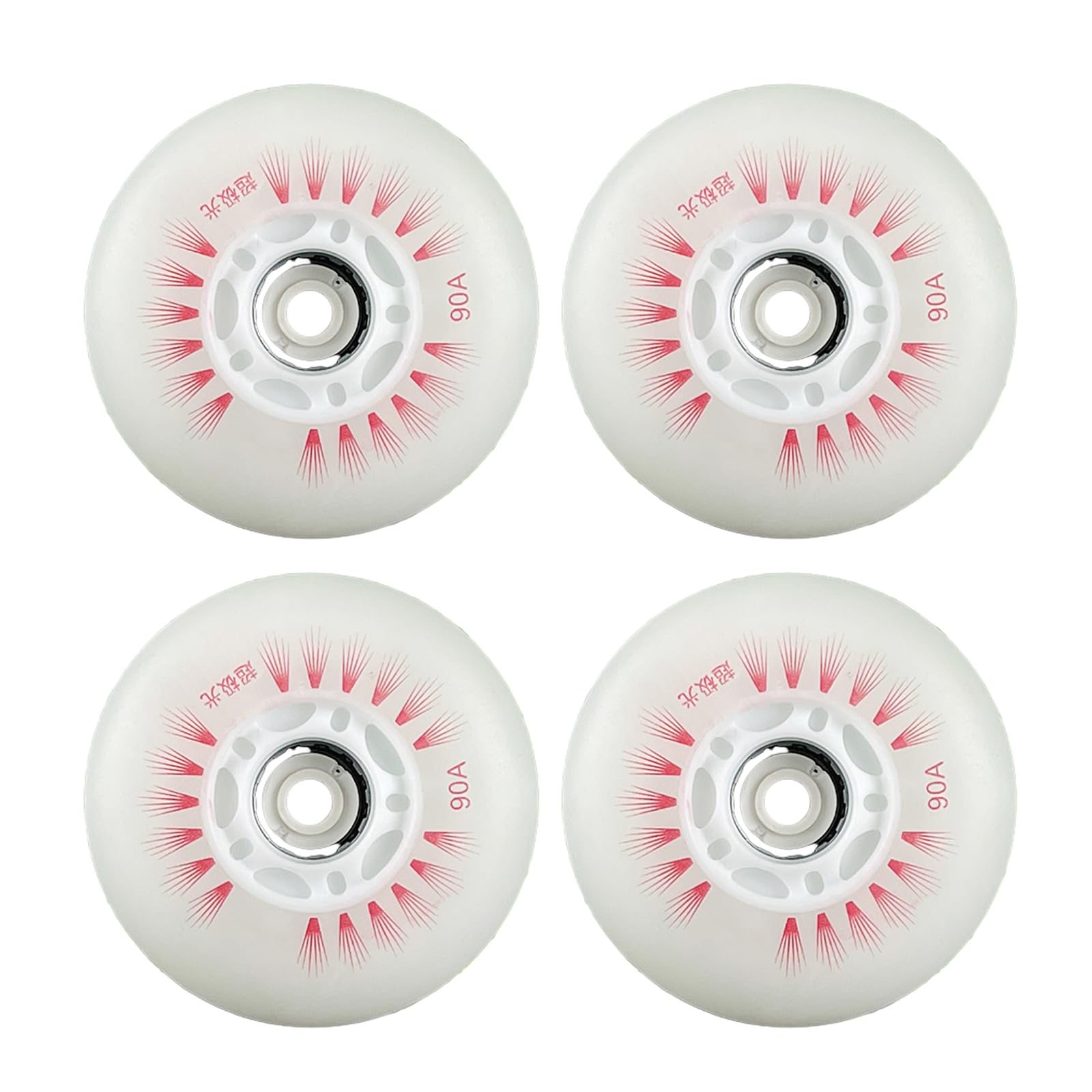 Sehuby Roller Wheel,4Pcs Inline Roller Skate Wheel with Led Flashing Inline Skate Wheel LED Lighting Skating Wheel Sliding Roller Enduring