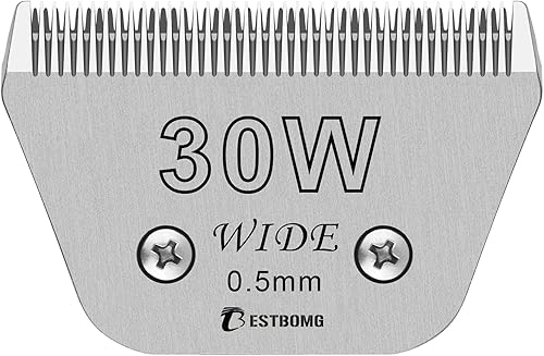 DODAER Cuchillas desmontables de aseo para perros de mascotas, tamaño 30 W, hoja ancha, longitud de corte de 1100 pulgadas, compatible con Andis,