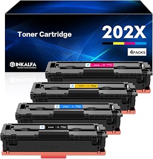 202X Toner Cartridges High Yield: 4 Pack 202A Compatible Replacement for HP 202X 202A Color Pro MFP M281fdw M281cdw M254dw M281 M254 M281 Series | CF500X CF501X CF502X CF503X