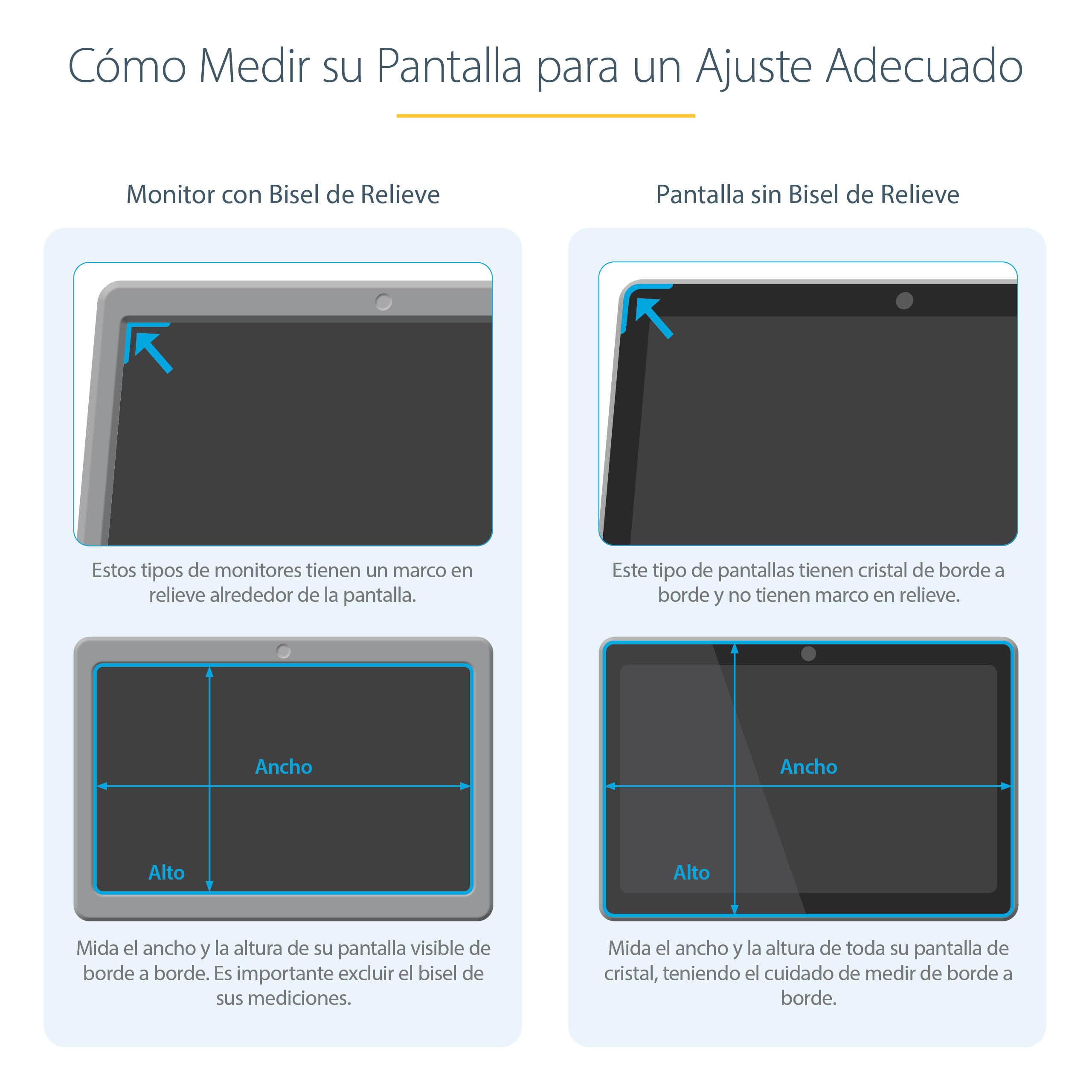 StarTech Filtro de Privacidad Dorado Portátil 14in 16:9 Doble Cara | Bloquea 51% de Luz Azul, Dimensiones 31x17, 4cm, Filtro de Seguridad Extraíble