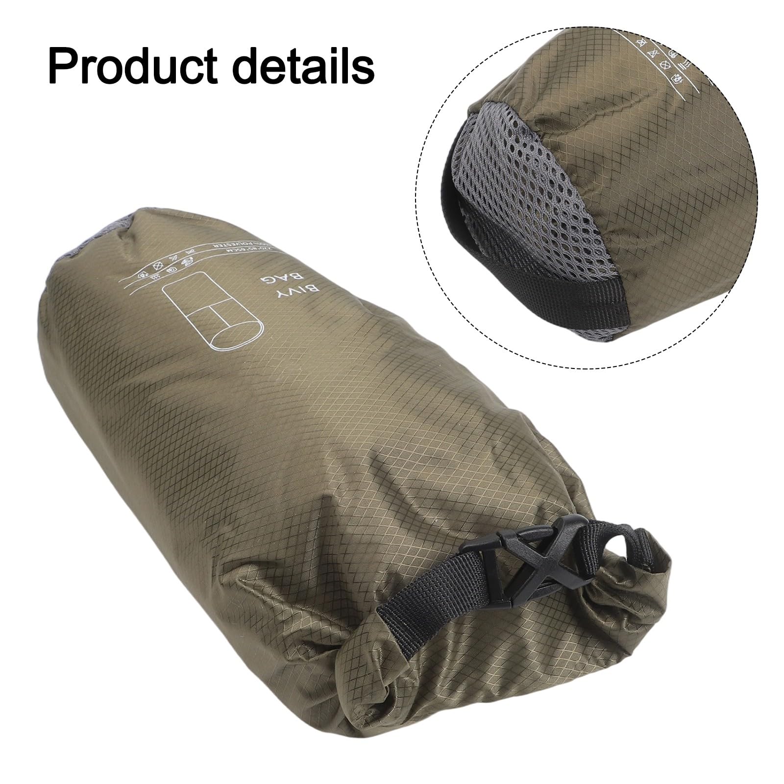 ZYNCUE Ultraleichter Bivy-Sack, wasserdichter Schlafsack mit wärmereflektierender Technologie, 70D Ripstop-Nylon, Überlebensschutz, Camping, Wandern, Rucksackreisen, Rot