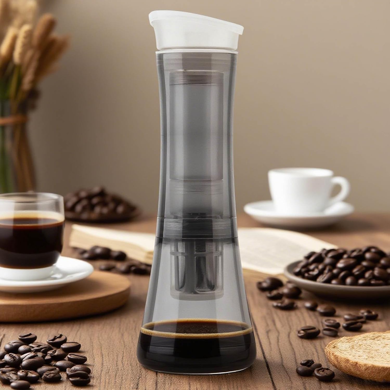 Hand Brewed Coffee Pot 30oz (880ml), Portable Coffee Maker Removable