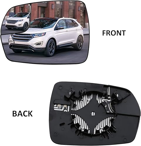 Miniatura 8 de Espejo lateral del pasajero de repuesto para Ford Edge 2015 2016 2017 2018 - Espejo convexo, espejo retrovisor derecho con calefacción eléctrica