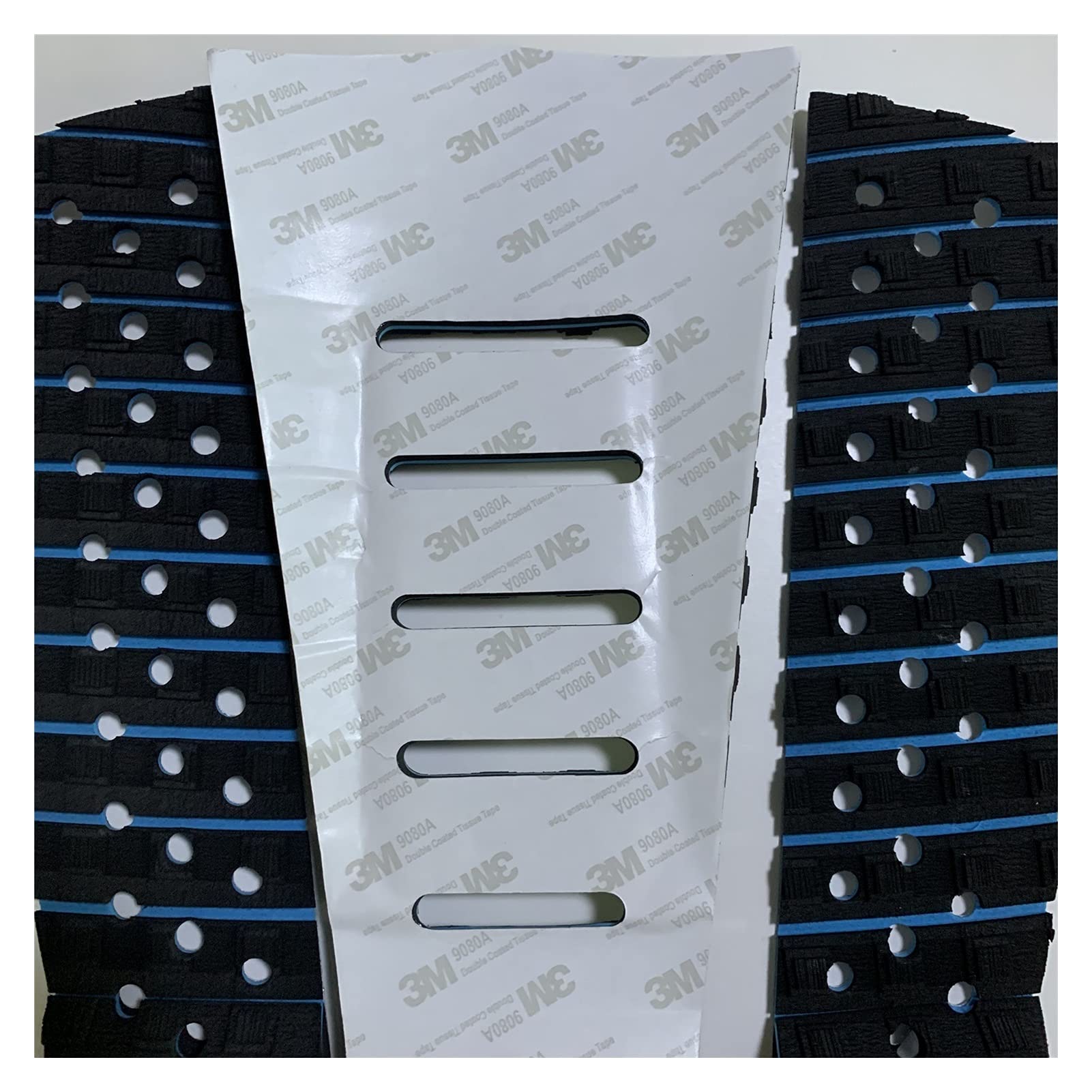 Surfboard Traction Pads EVA Foam 3Pcs Deck Pads Non-Slip Adhesive Grips (Color : Black with Yellow)