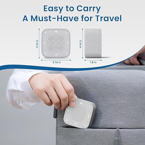 Miniatura 9 de Máquina de ruido blanco, máquina de sonido, reloj despertador, máquina de sonido de viaje, luces nocturnas para dormir, control de aplicación