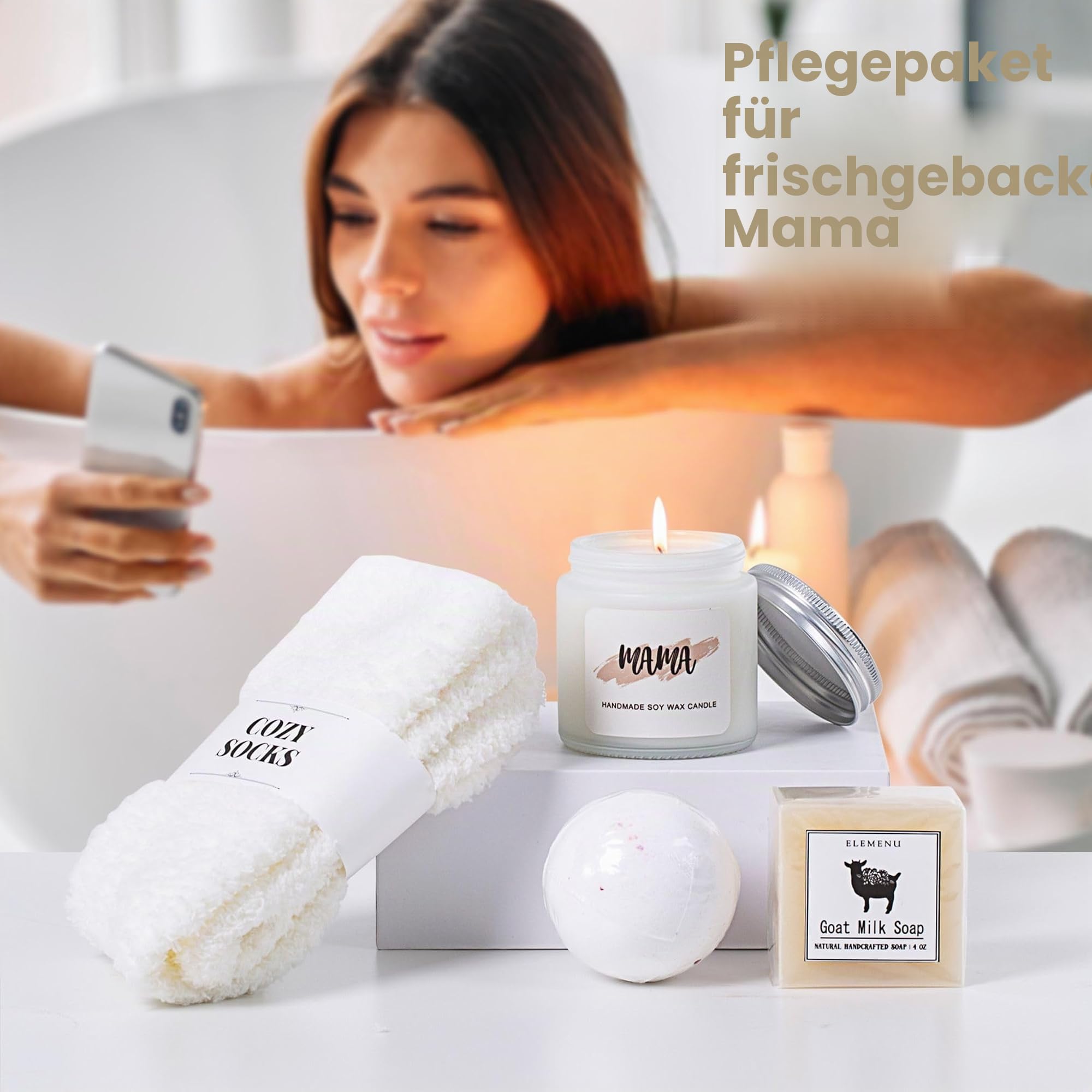 Pflegepaket für neue Mütter nach dem Baby, 8-teiliges Geschenk-Set für neue Mütter, Geschenke nach der Geburt, postpartale Essentials für Mütter, Schwangerschaftsgeschenke für erstmalige Mütter,