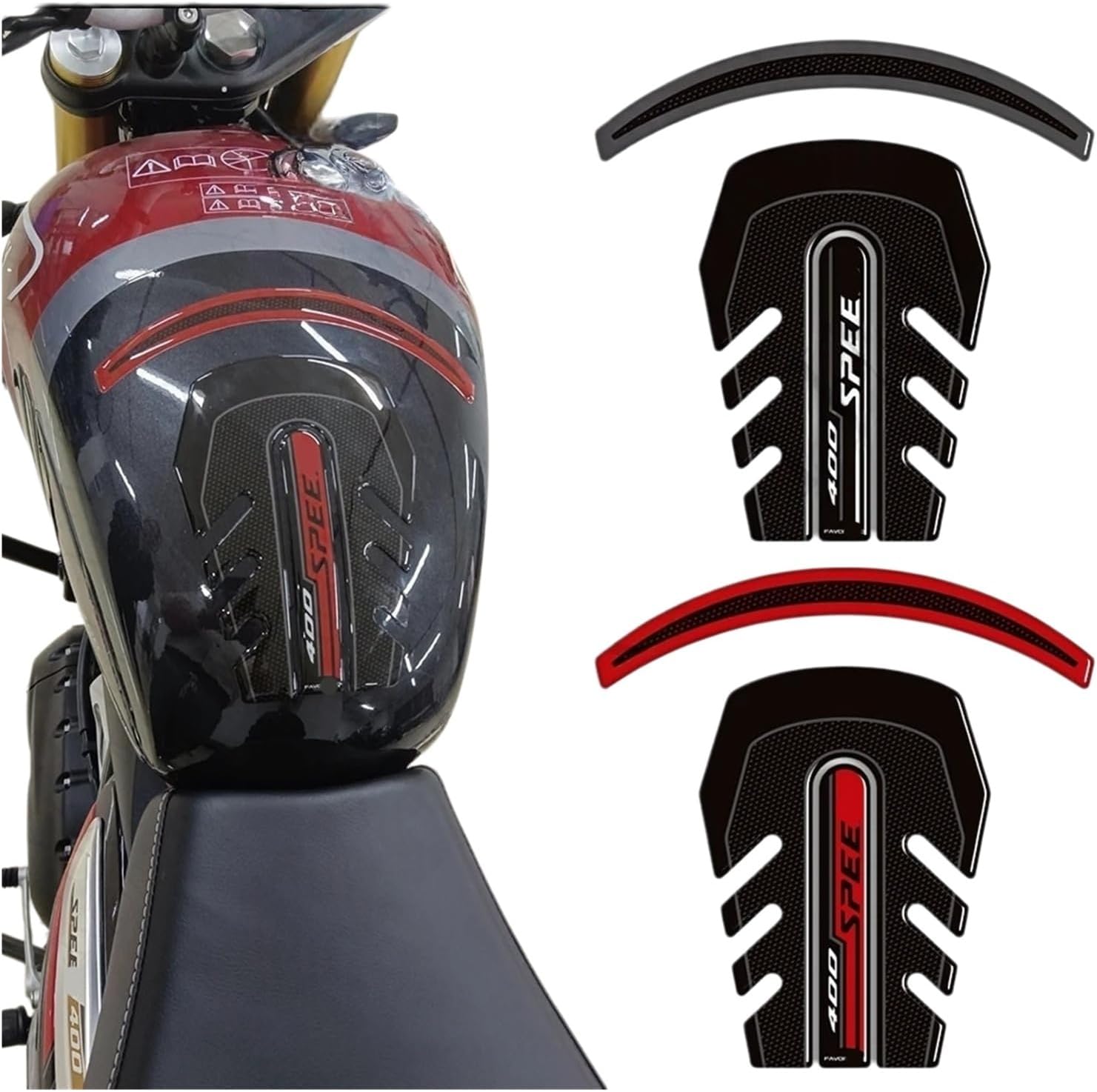Motorcycle Tank Sticker for Tr&iumph Speed 400 2024 2025 Motorcycle Tank Pad Side Grips Gas Fuel Oil Kit Knee Fairing Wheels Protector Stickers.