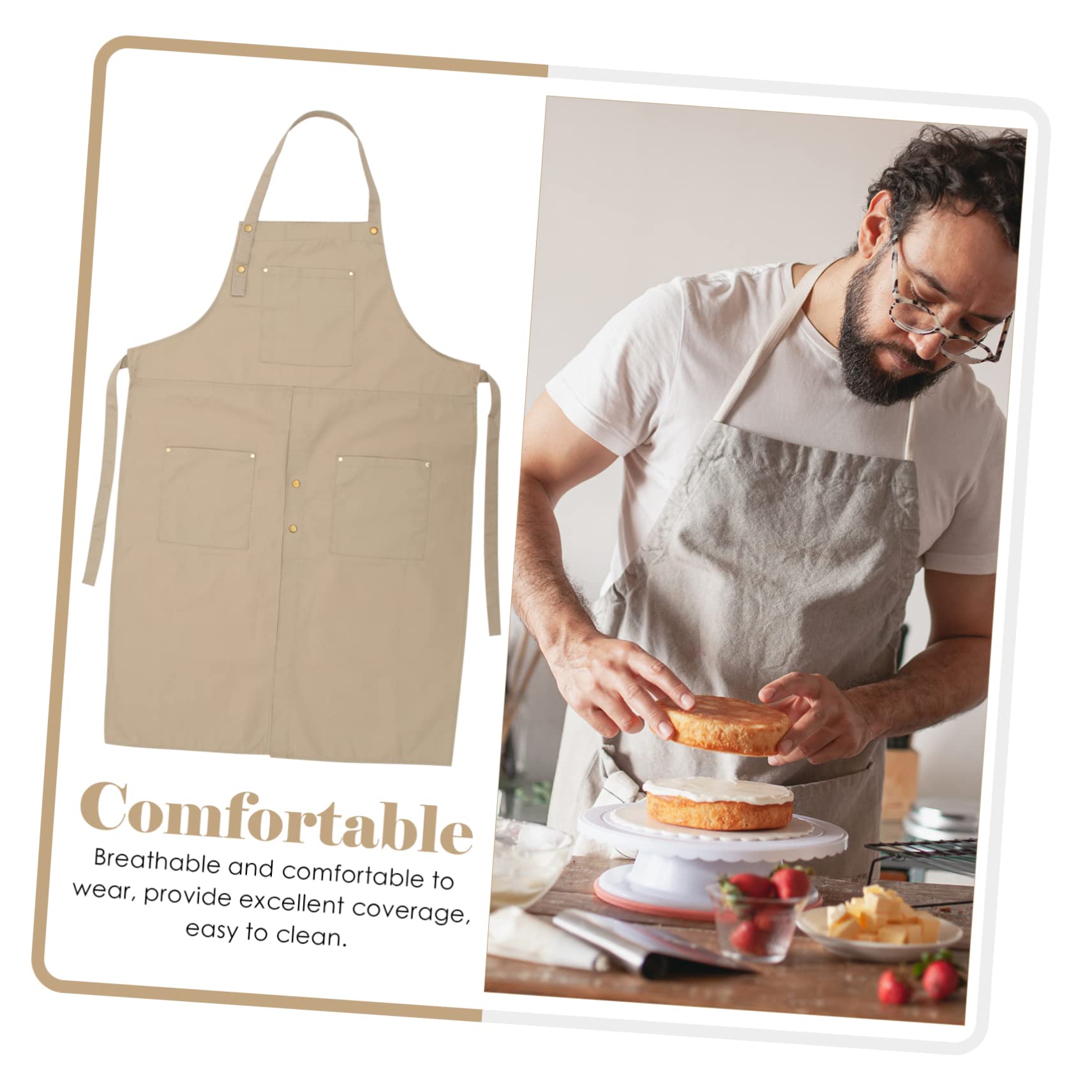 Künstler Schürze aus Robustem Canvas mit Taschen Ölfest und Tragbar für Malerei und Töpferarbeiten bei Kreativer Kunstgestaltung