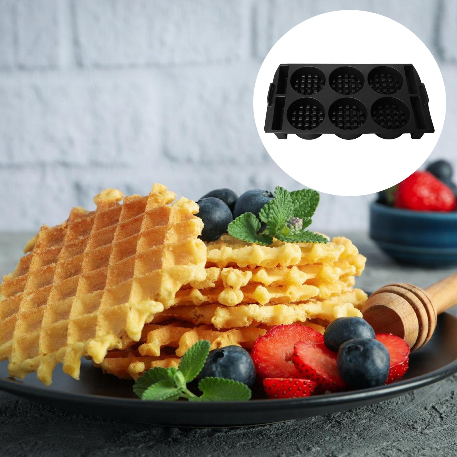 Silikon-Waffeleinsatz: Kompatibel Mit Tefal OptiGrill XL, Elite XL, Für Vielseitigen Genuss, Köstlich Gleichmäßig Gebackene Waffeln (Schwarz)
