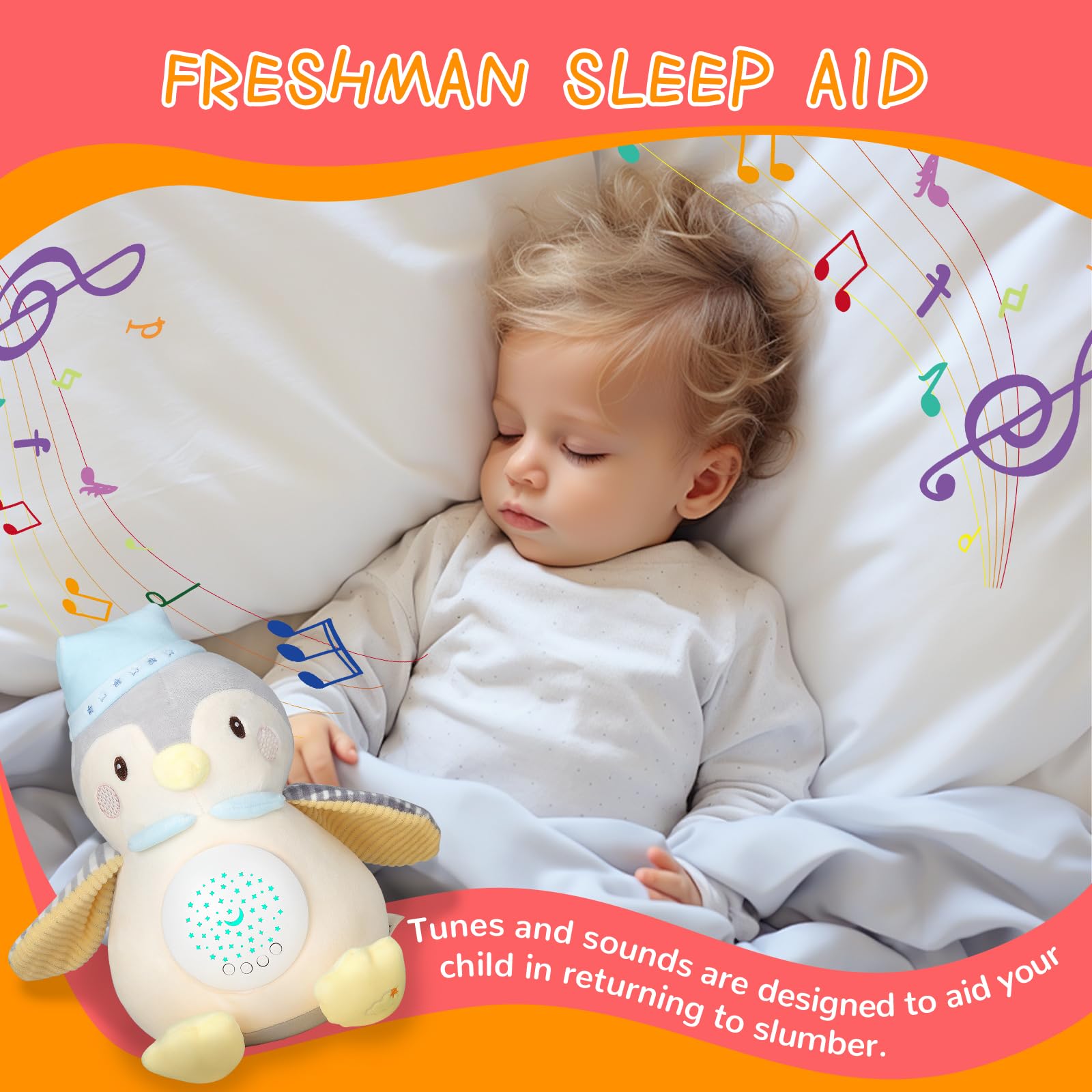 EAQ Baby Sleep Aid Soother with Nursery Decor Night Light Projector - Image 4