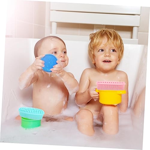 Miniatura 6 de 2pcs Dual Sided Silicone Bath Brush for Boy Girl Soft Exfoliating Body Scrubber for Gentle Cleansing Sensory Development for Parent Interaction
