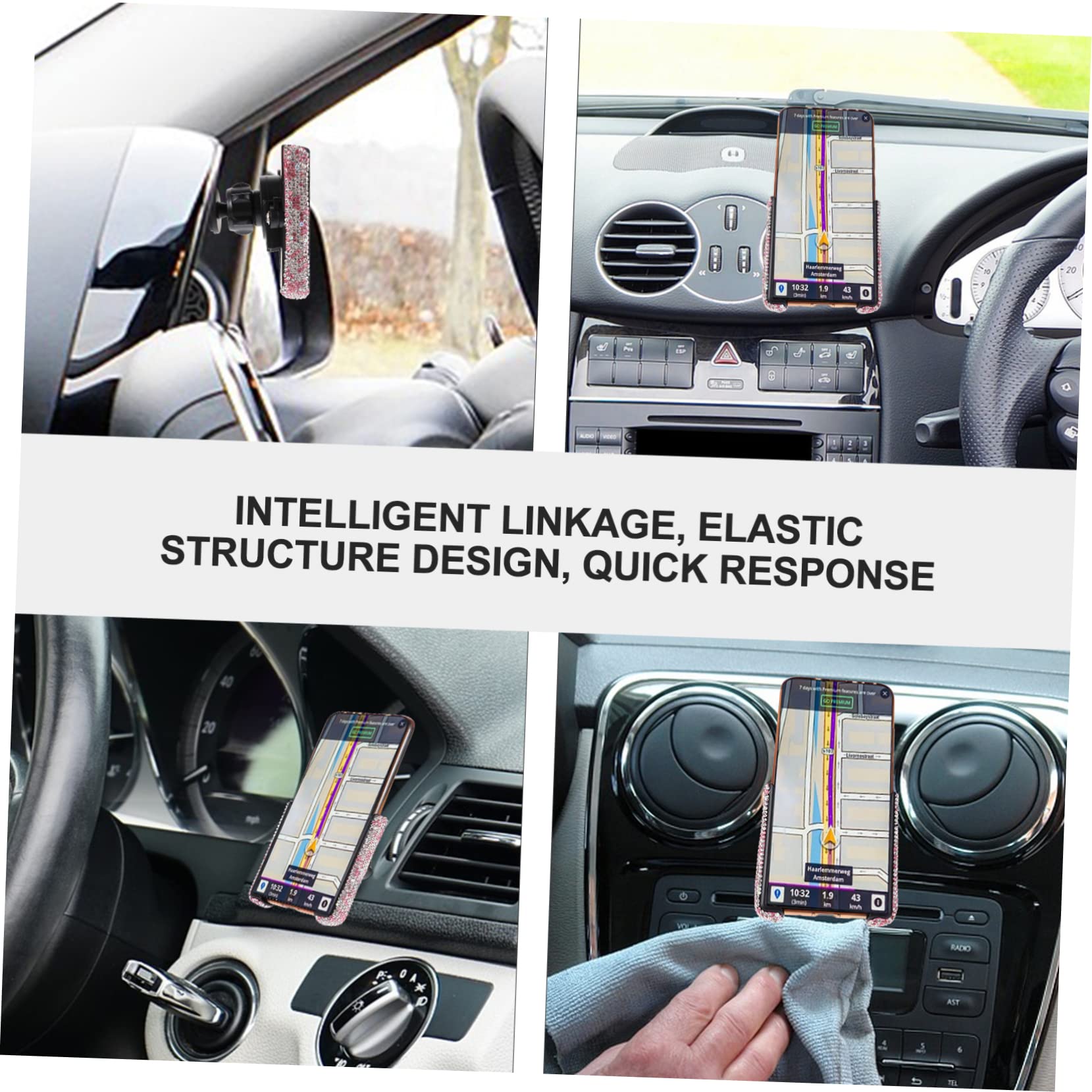 DOITOOL 3 Soportes para Teléfono de Coche con Cristales Y de Imitación Fáciles de Montar con Una Sola La Rejilla de Ventilación.