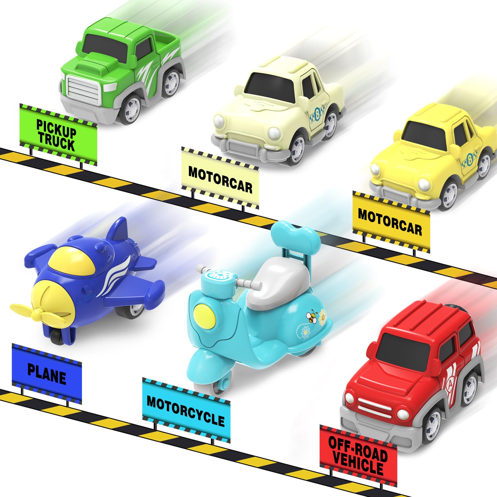 Giochi Bambini 2 Anni,7 in 1 Camion Macchinine con Suoni e Luci,Camion Giocattolo per Bambini,Regalo Bambino 2 3 4 Anni