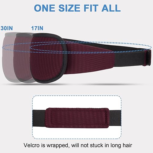 Miniatura 6 de RIWISLL Máscara para dormir, máscara de ojos súper suave para dormir, 100% bloqueo mejorado, máscaras ligeras para dormir para mujeres con correa