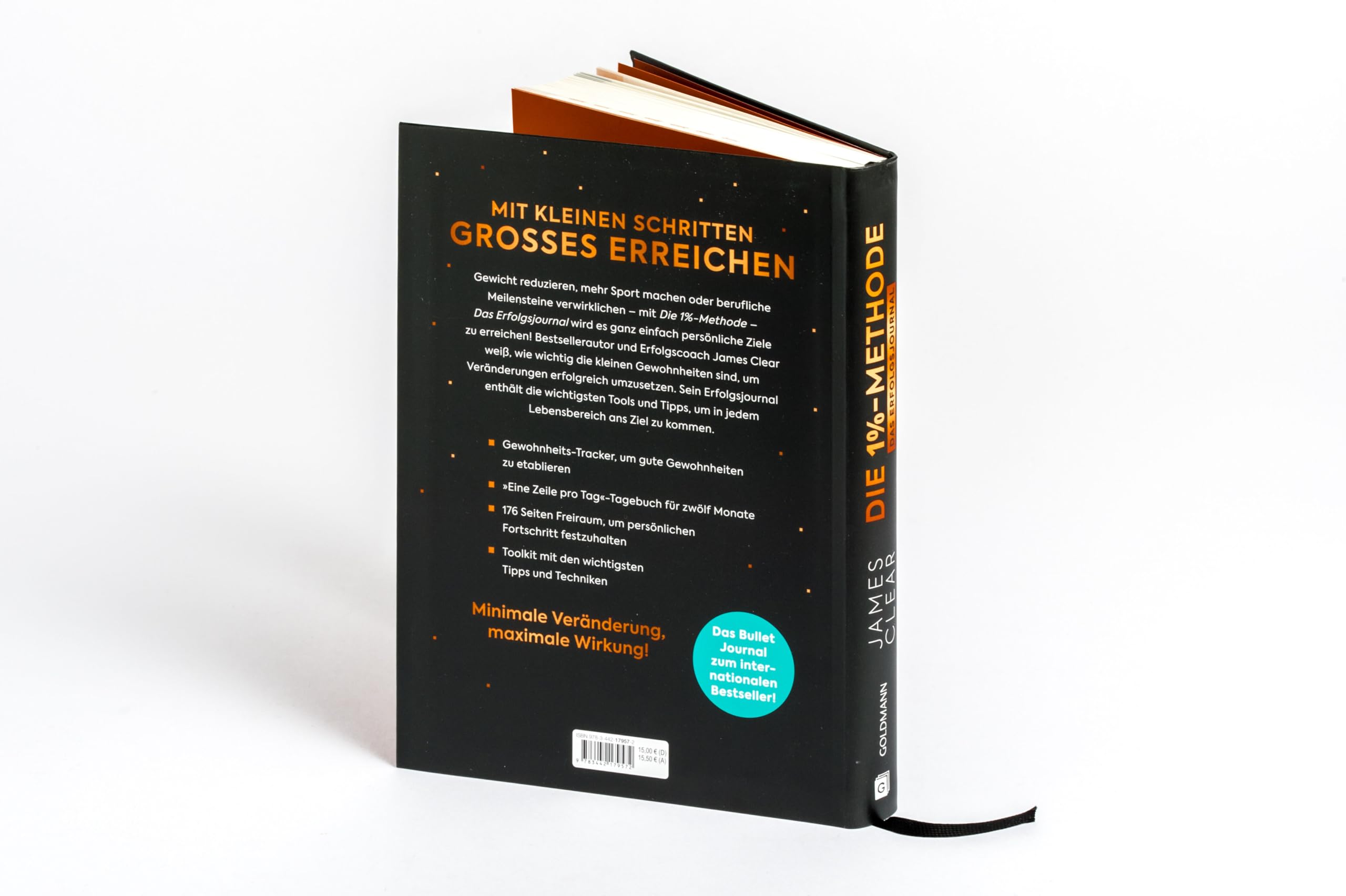 Die 1%-Methode – Das Erfolgsjournal: Halte deine Gewohnheiten fest und erreiche jedes Ziel - Das Original mit praktischem Softcover und 176 freien Seiten für Notizen