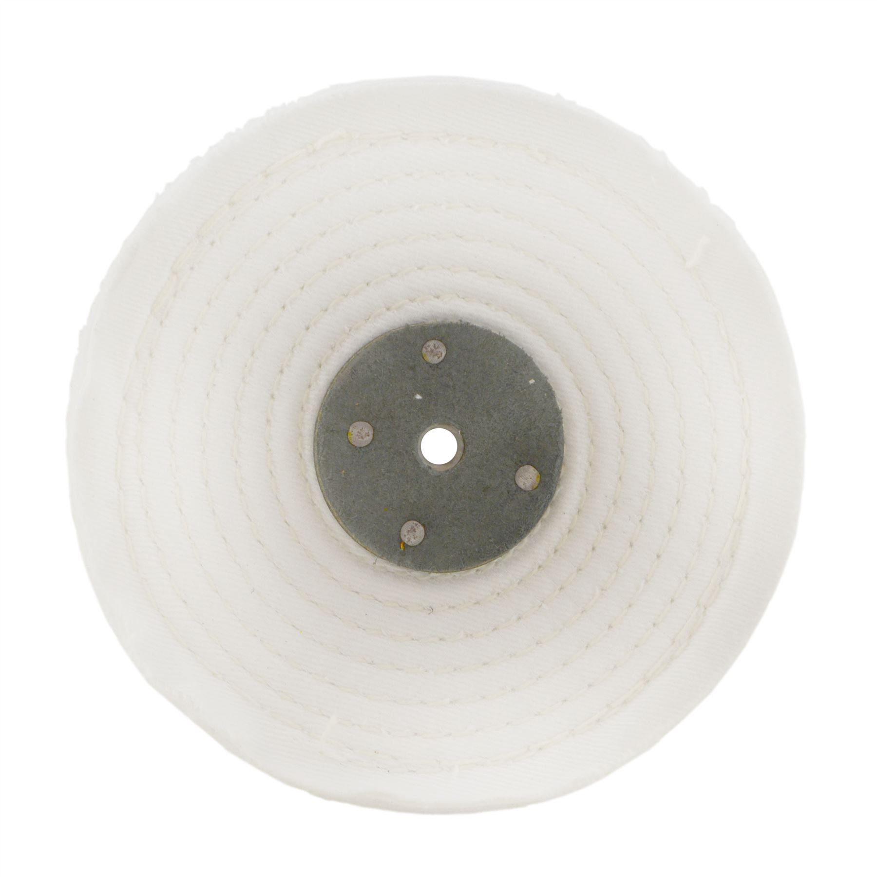 White Close Stitched Metal Polishing Buffing Mop 6