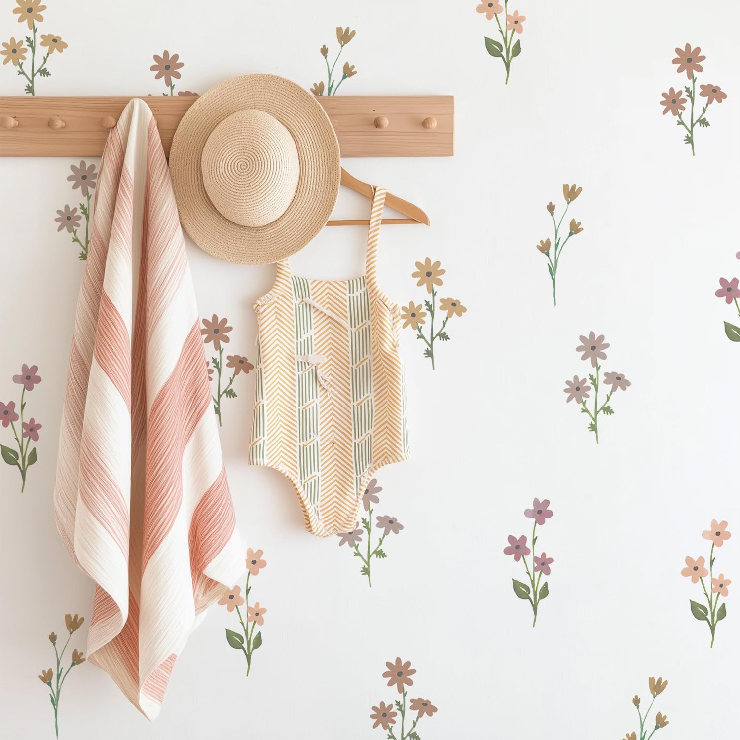 Neukids Scandinavian Flowers Children's Wall Sticker Girls Wall Decals Nursery Stickers for Kids Livingroom Kindergarten Window Girl Bedroom Decor - Image 2
