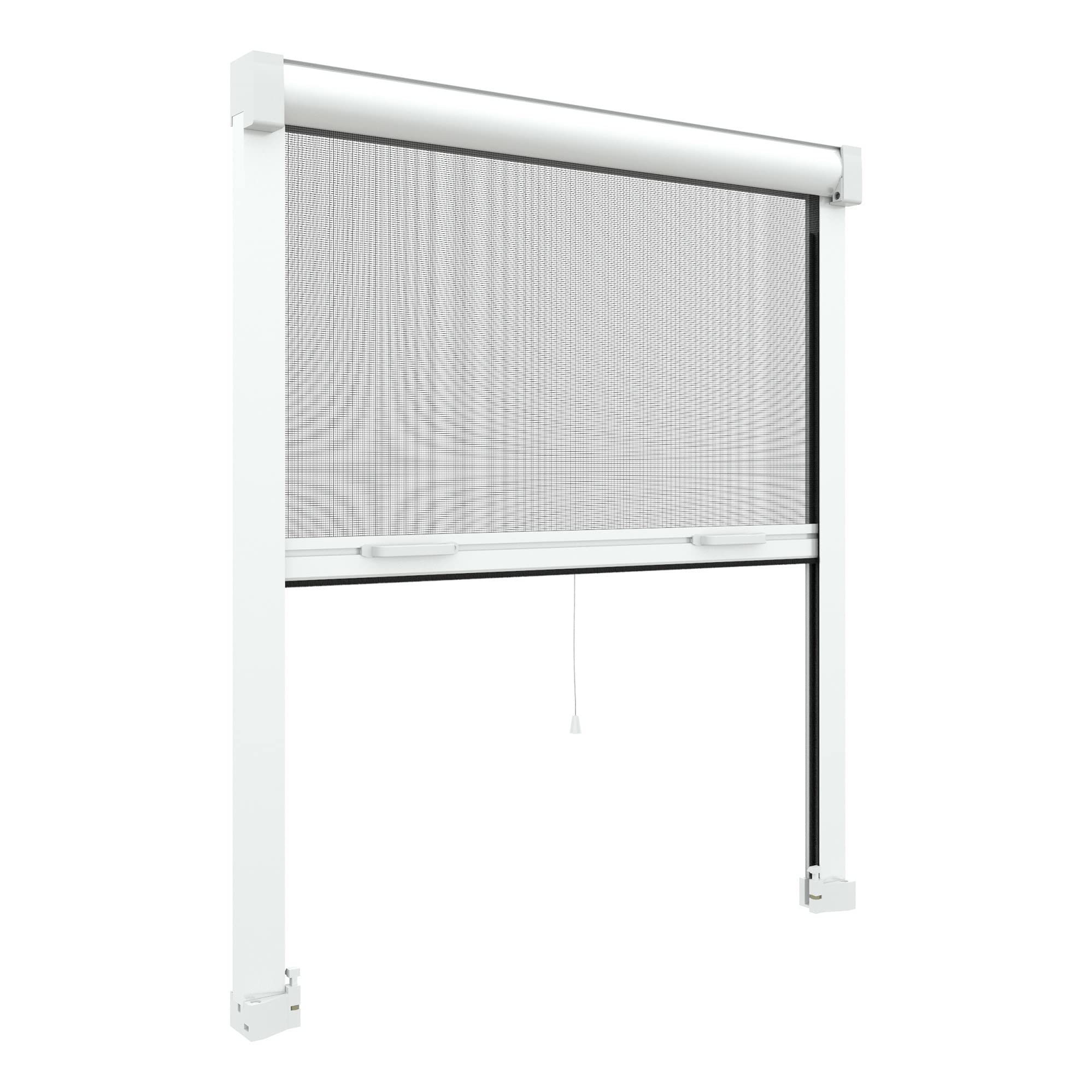 Zanzariera verticale 47mm per finestre su misura personalizzabile a rullo con molla con profilo robusto e resistente in alluminio 80x150 cm