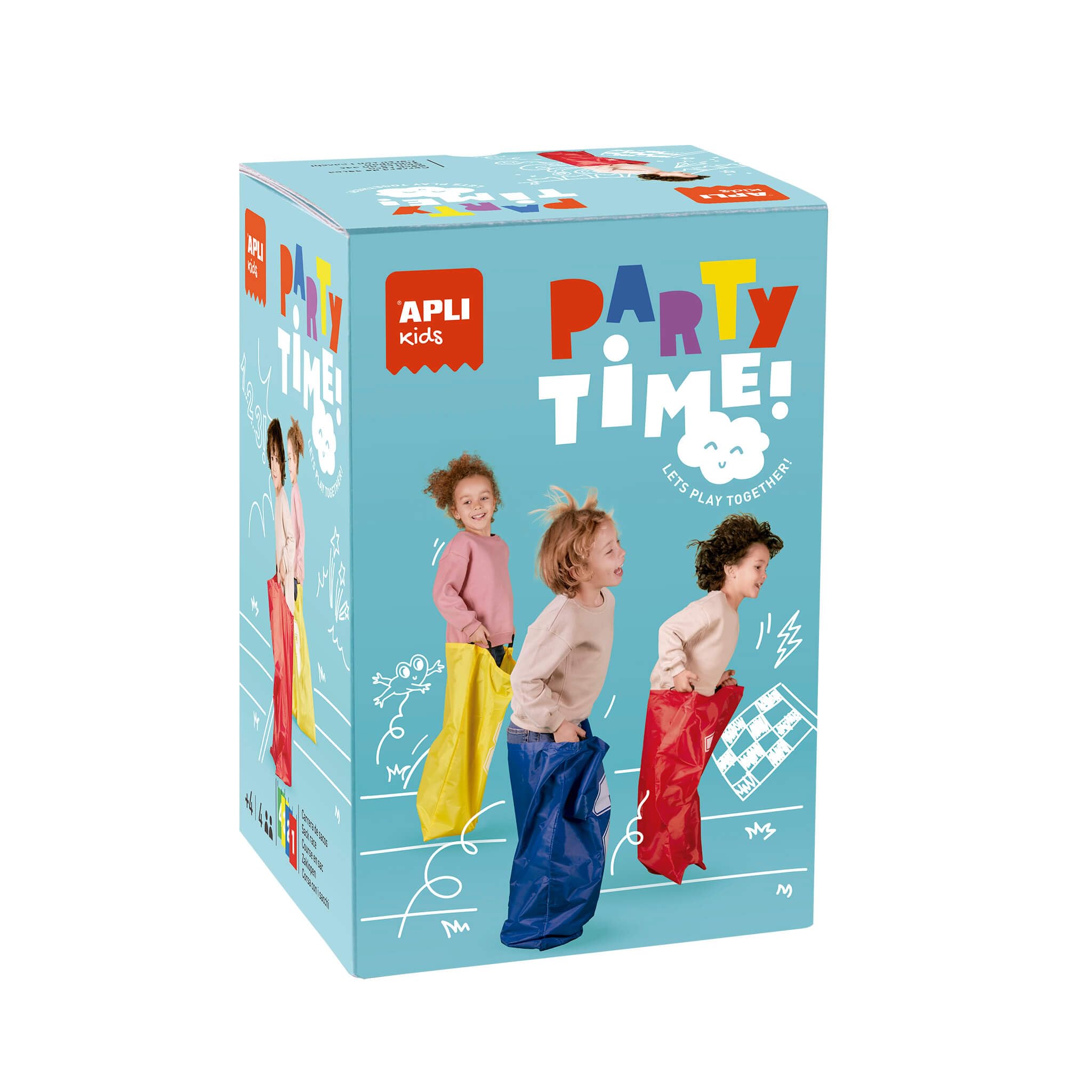 APLI Kids 19561 - Juego Carrera de Sacos, Juego de Equilibrio, Ideal para Jugar al Aire Libre y para Fiestas de cumpleaños