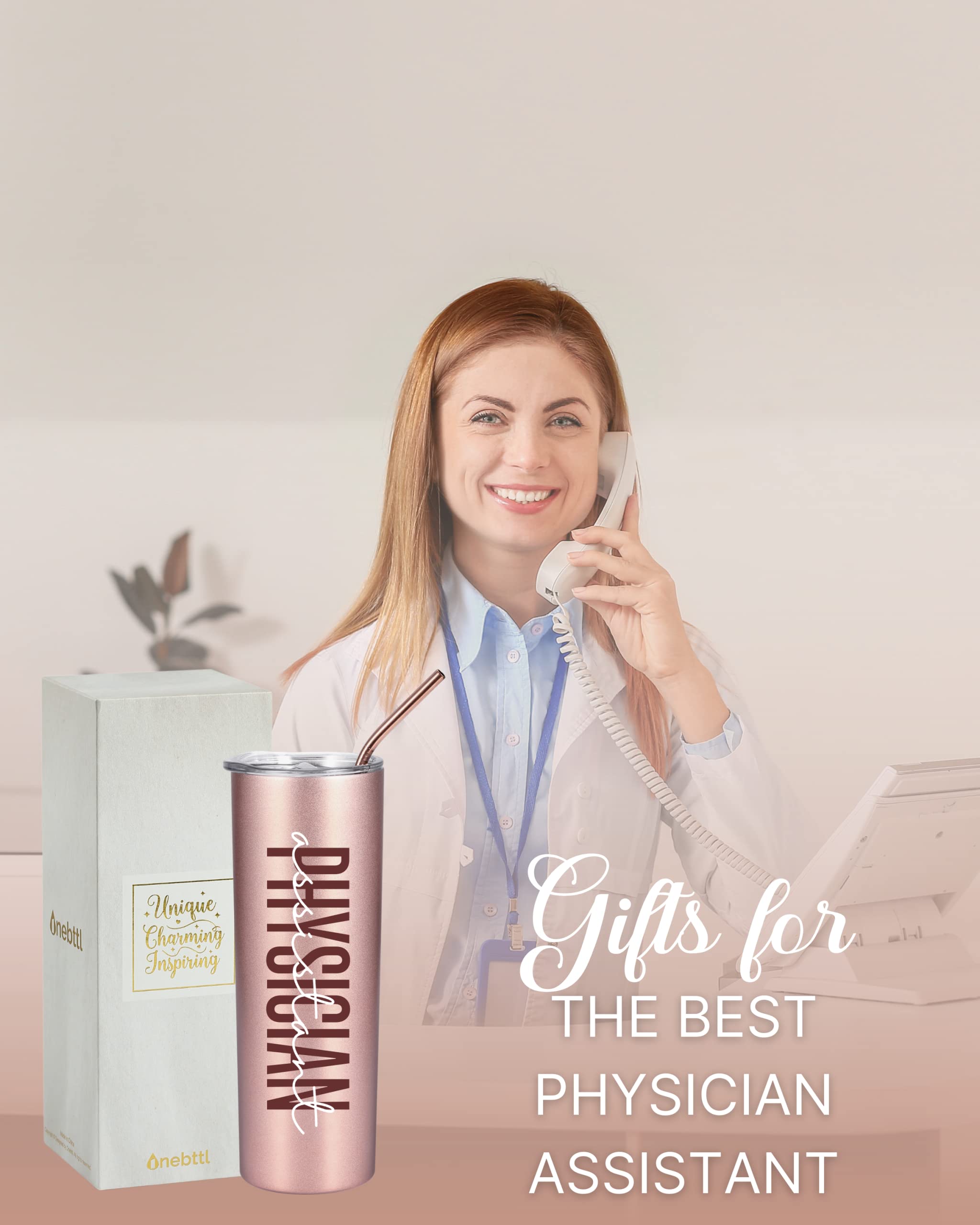 Onebttl Physician Assistant Gifts for Women, Gifts for Women on National Physician Assistant Day, Birthday and Christmas, 20oz Insulated Stainless Steel Travel Tumbler - PHYSICIAN ASSISTANT
