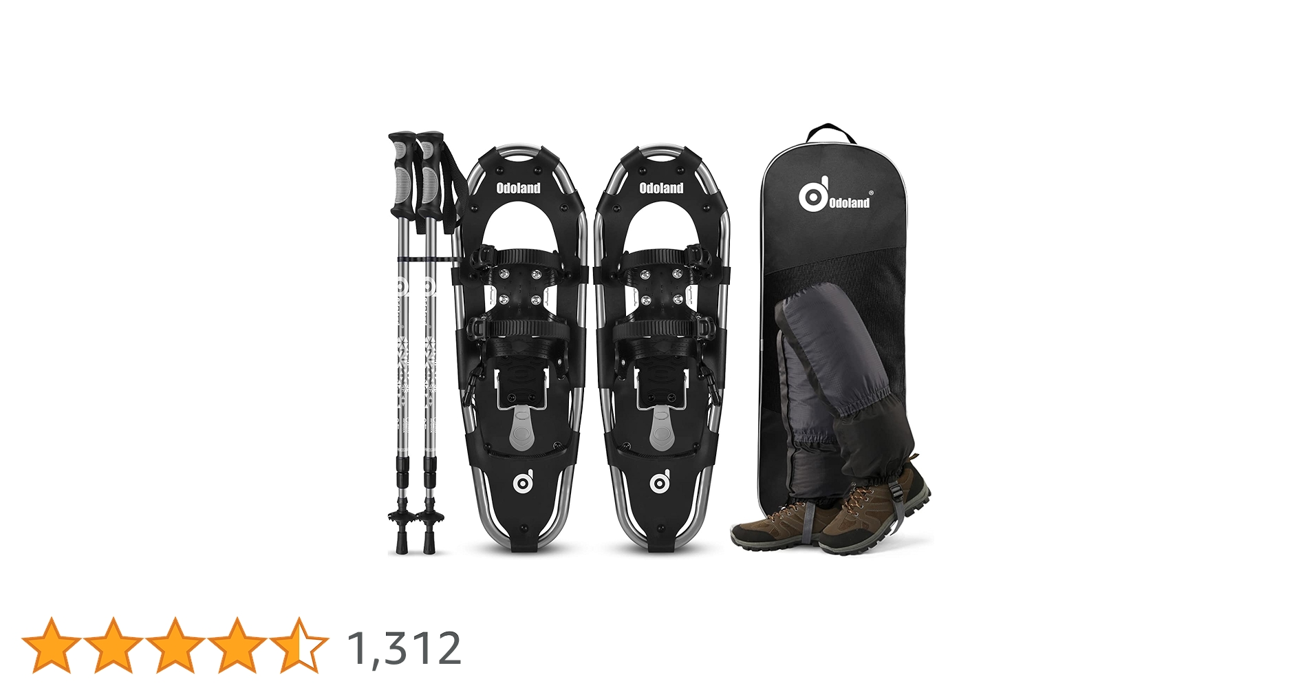 未使用　Odoland スノーシューセット 4-in-1 Odoland 4-in-1 Lightweight Snow Shoes Set for Men Women
